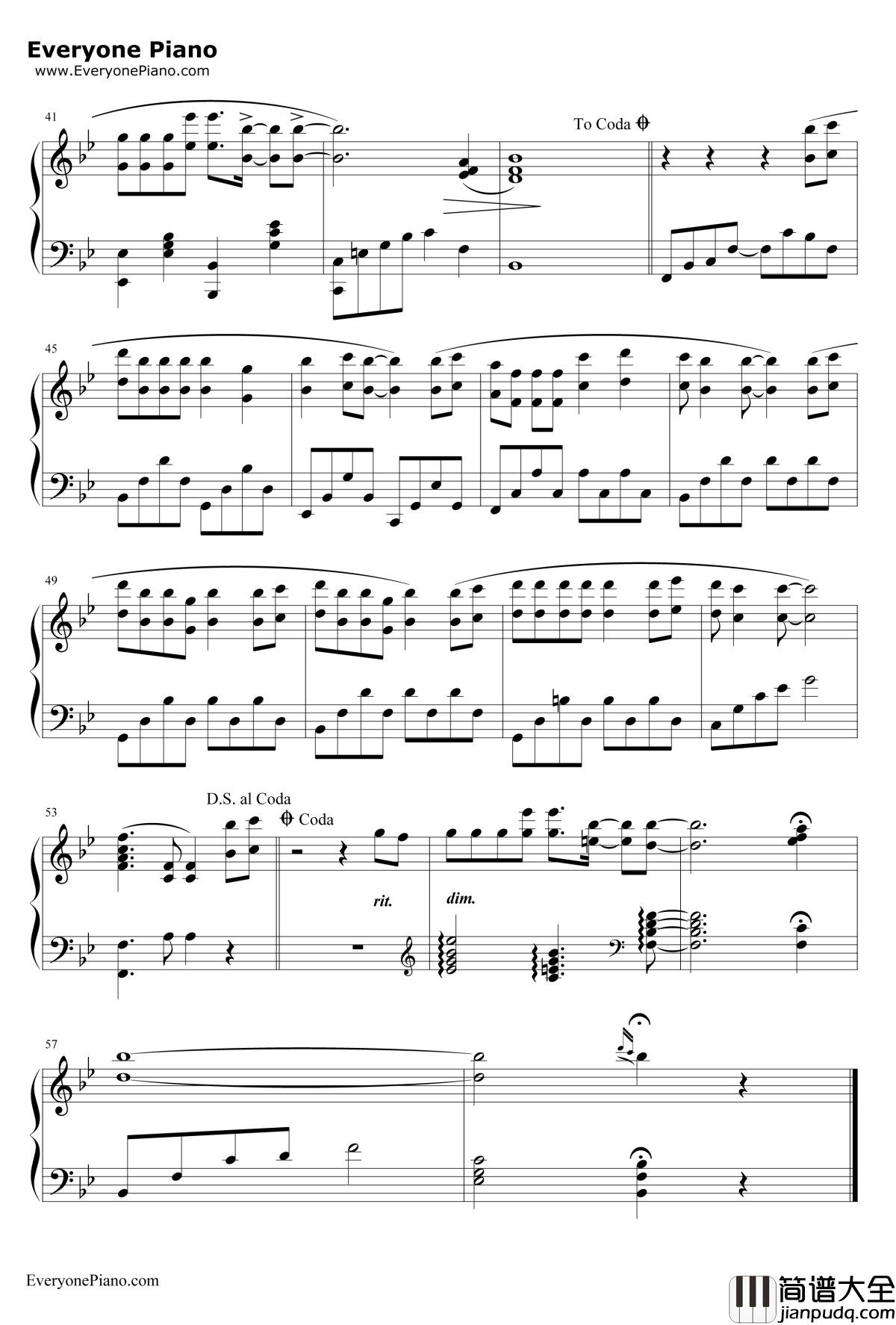 痴心绝对钢琴谱_李圣杰