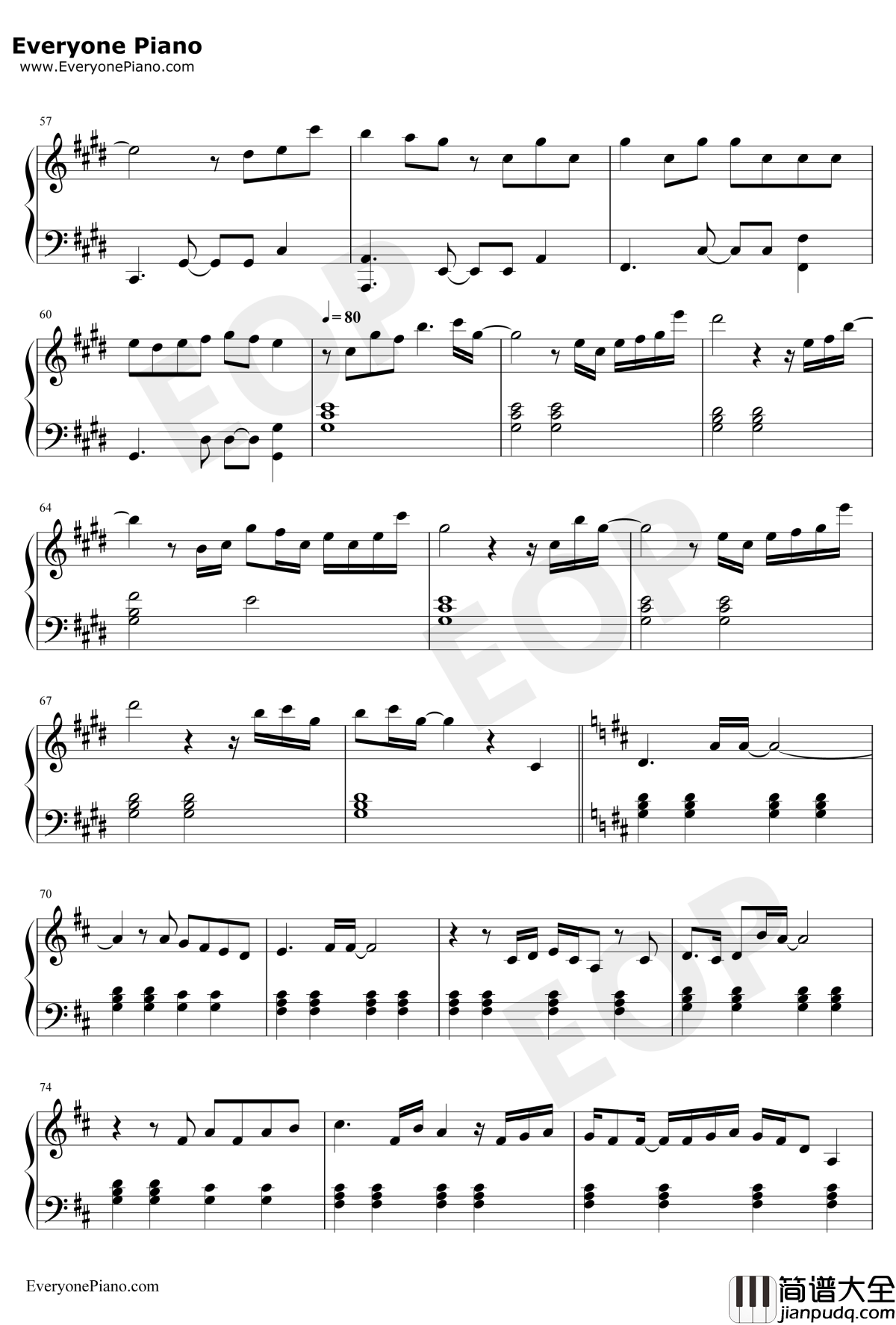 炉心融解钢琴谱_eva家族