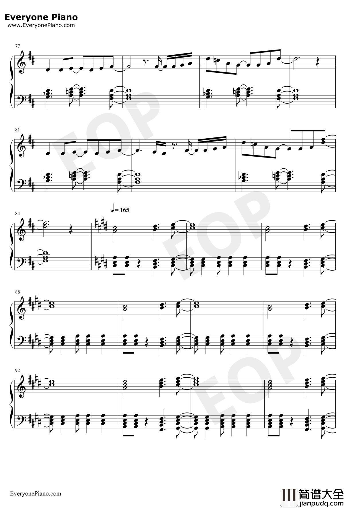 炉心融解钢琴谱_eva家族