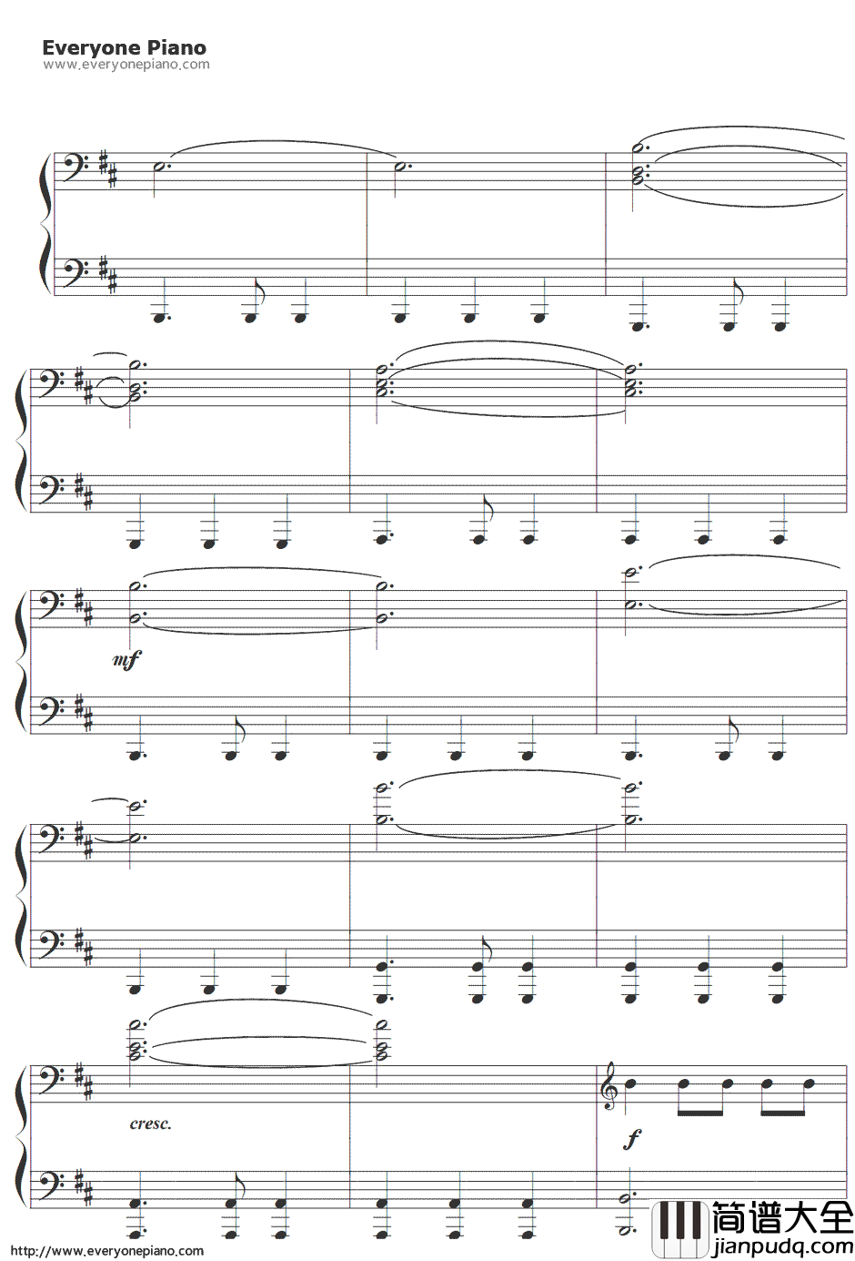 上古卷轴5：天际主题曲钢琴谱_Jeremy_Soule