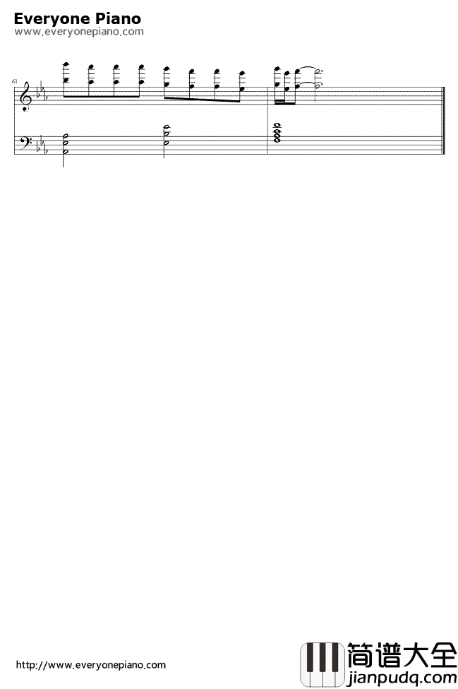 唯一钢琴谱_王力宏