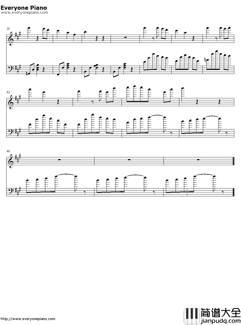 遠い空へ钢琴谱_缘之空_缘之空纯音乐