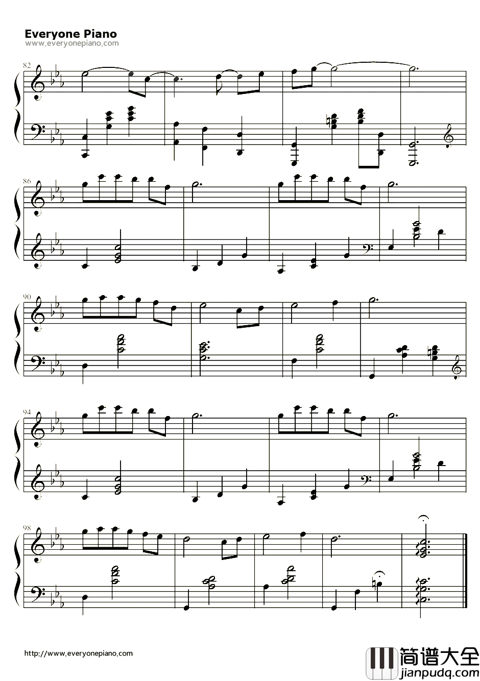 致青春钢琴谱_王菲Faye_Wong_电影致我们终将逝去的青春主题曲