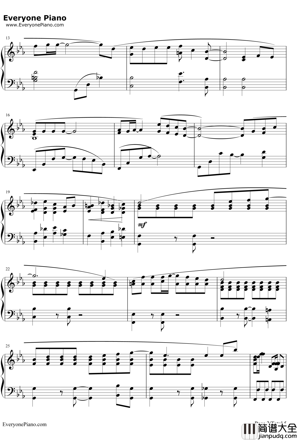 Say_Yes钢琴谱_李代沫_电影101次求婚主题曲