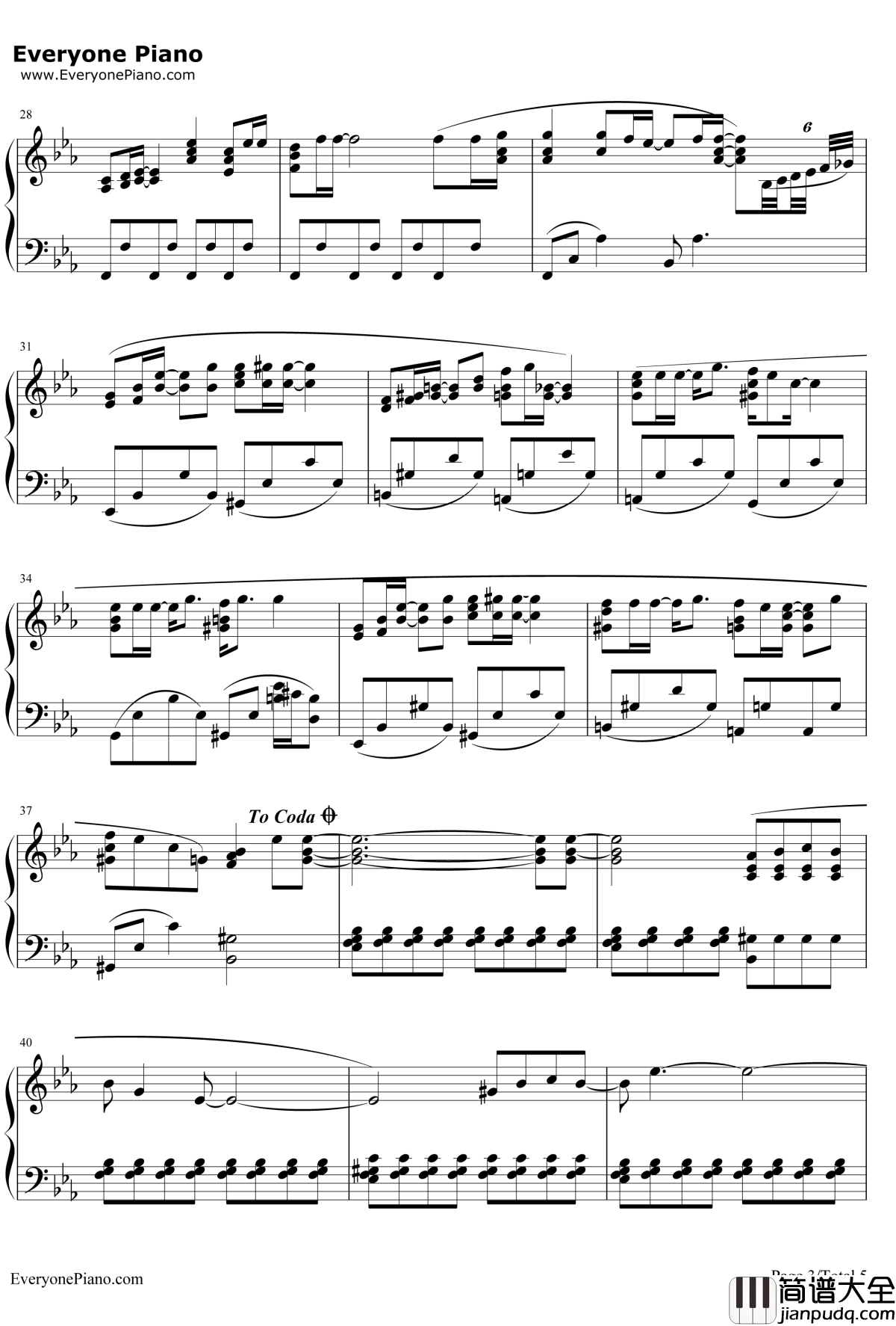 Say_Yes钢琴谱_李代沫_电影101次求婚主题曲