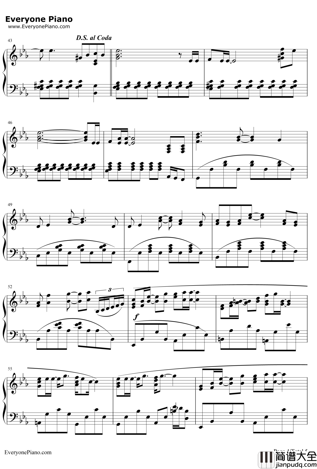 Say_Yes钢琴谱_李代沫_电影101次求婚主题曲