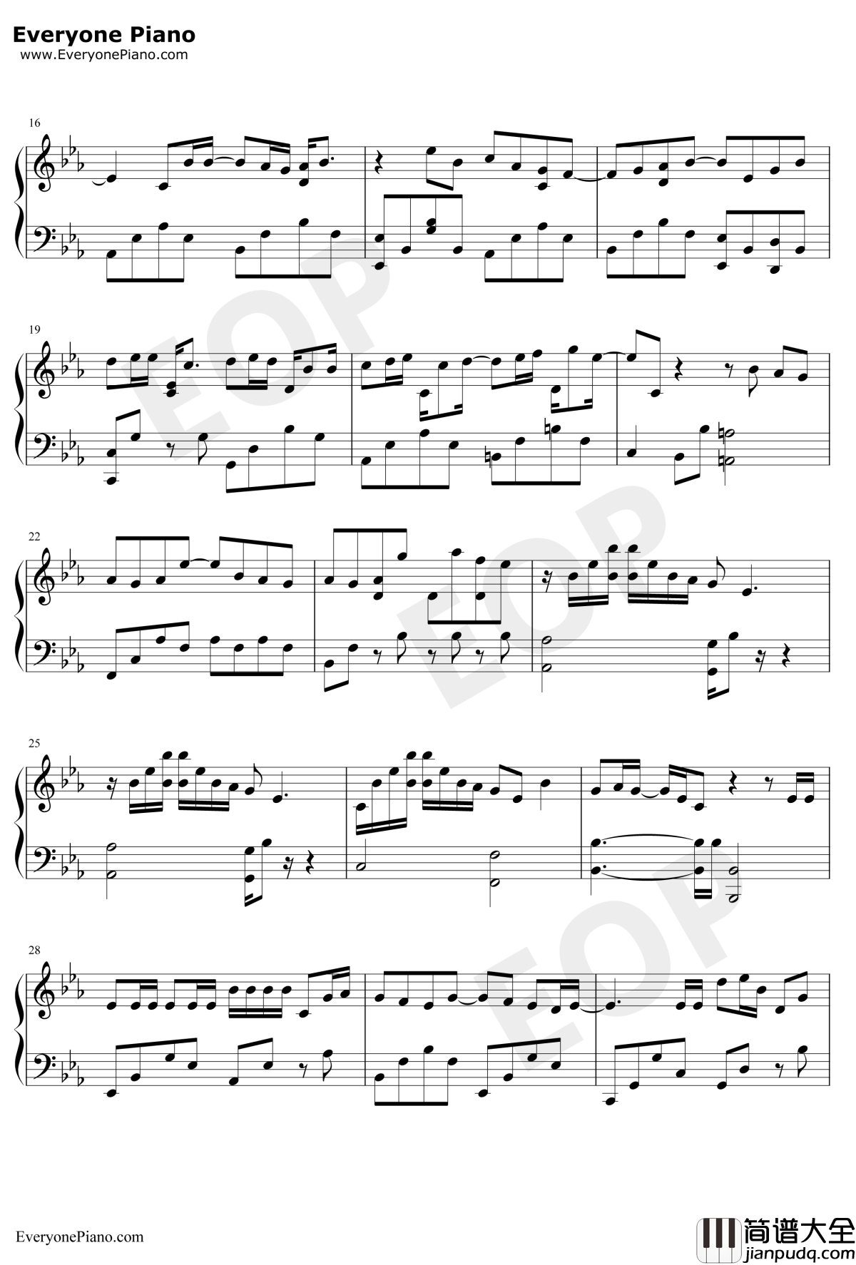 兄妹钢琴谱_陈奕迅