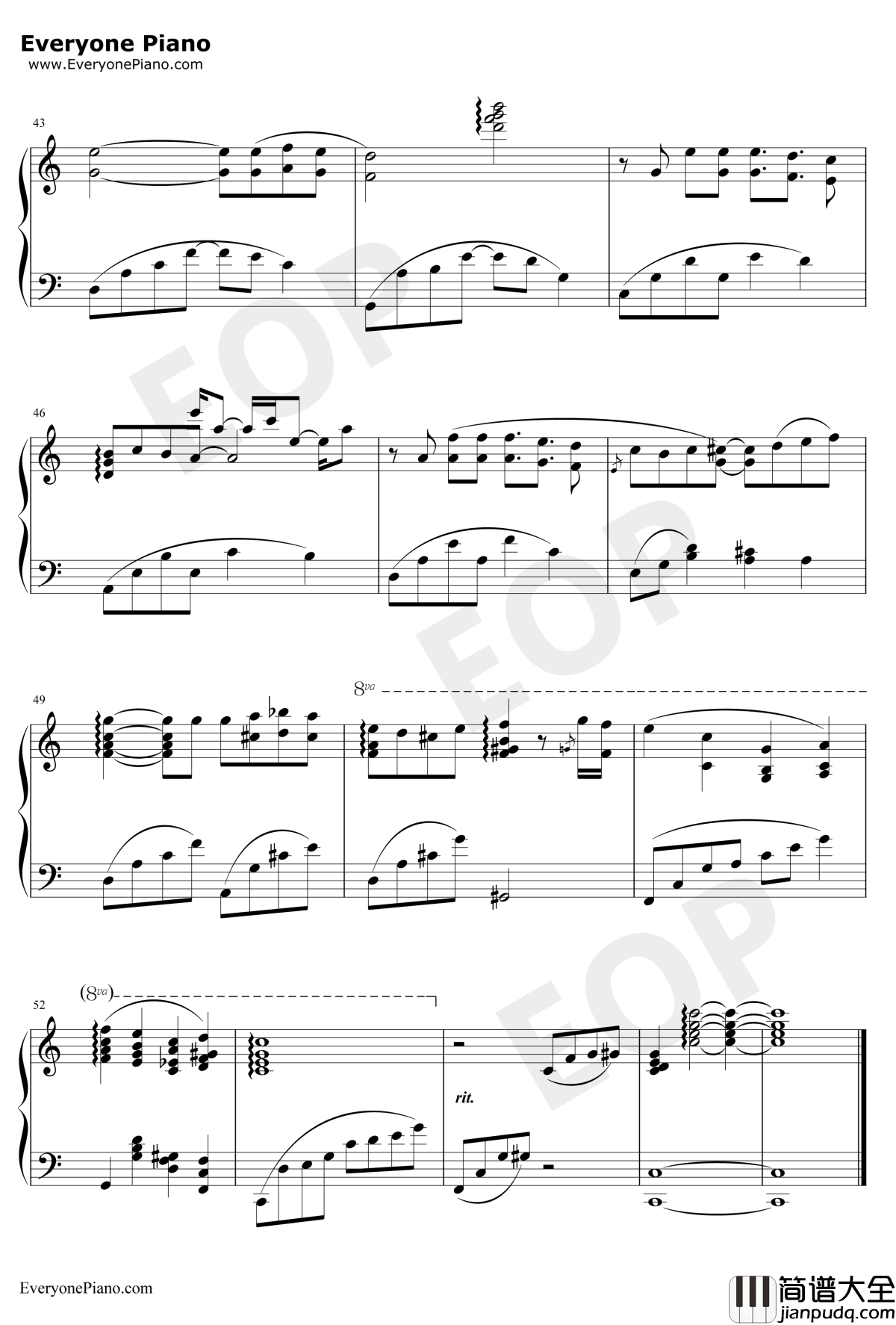 Promised_Memories钢琴谱_志仓千代丸_秋之回忆7主题曲