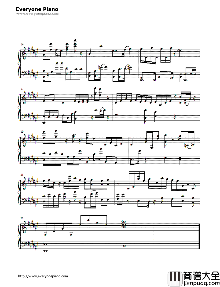 A_calmly_wind钢琴谱_战国兰斯