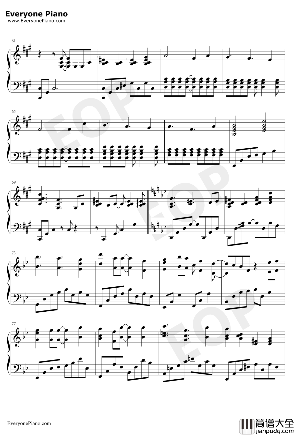 白夜~truelight~钢琴谱_宫本骏