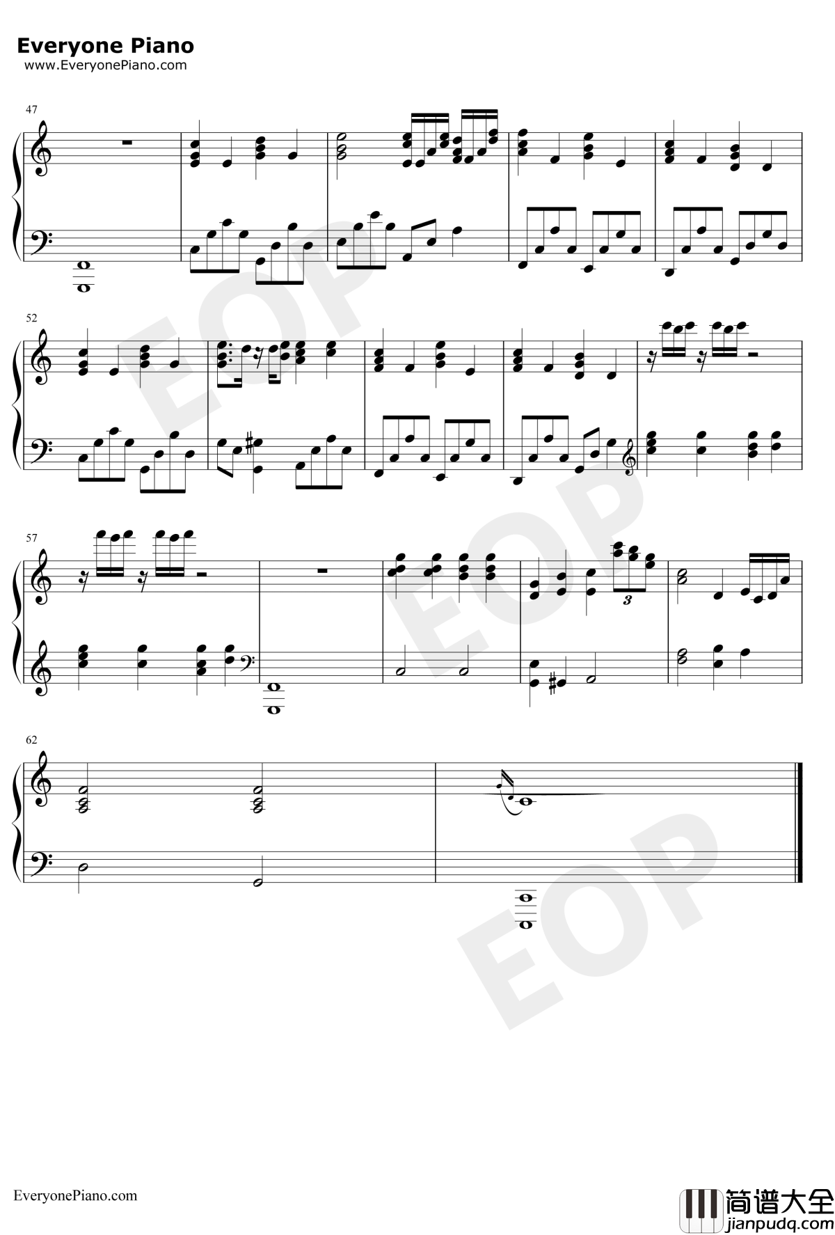 Fly_Away钢琴谱_梁静茹_伴奏版