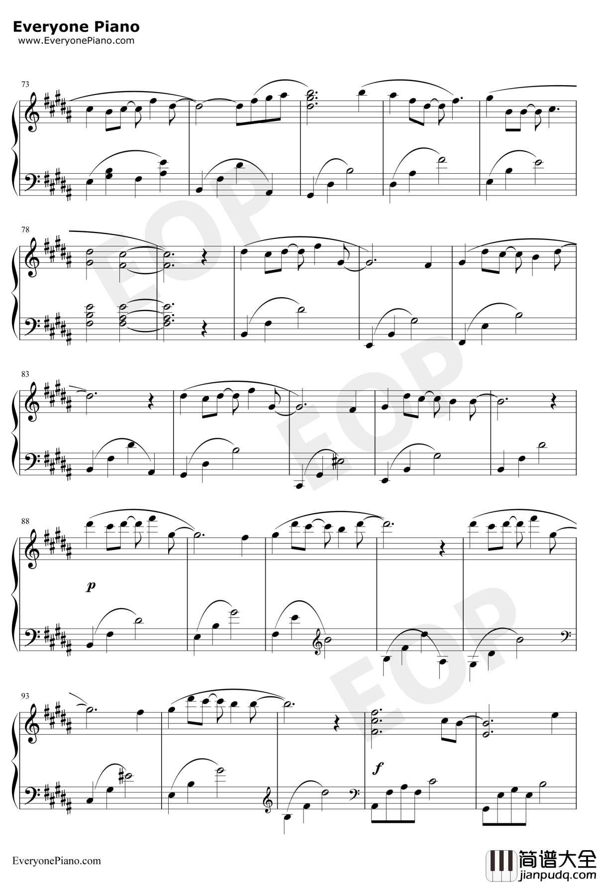 回忆钢琴谱_西村由纪江