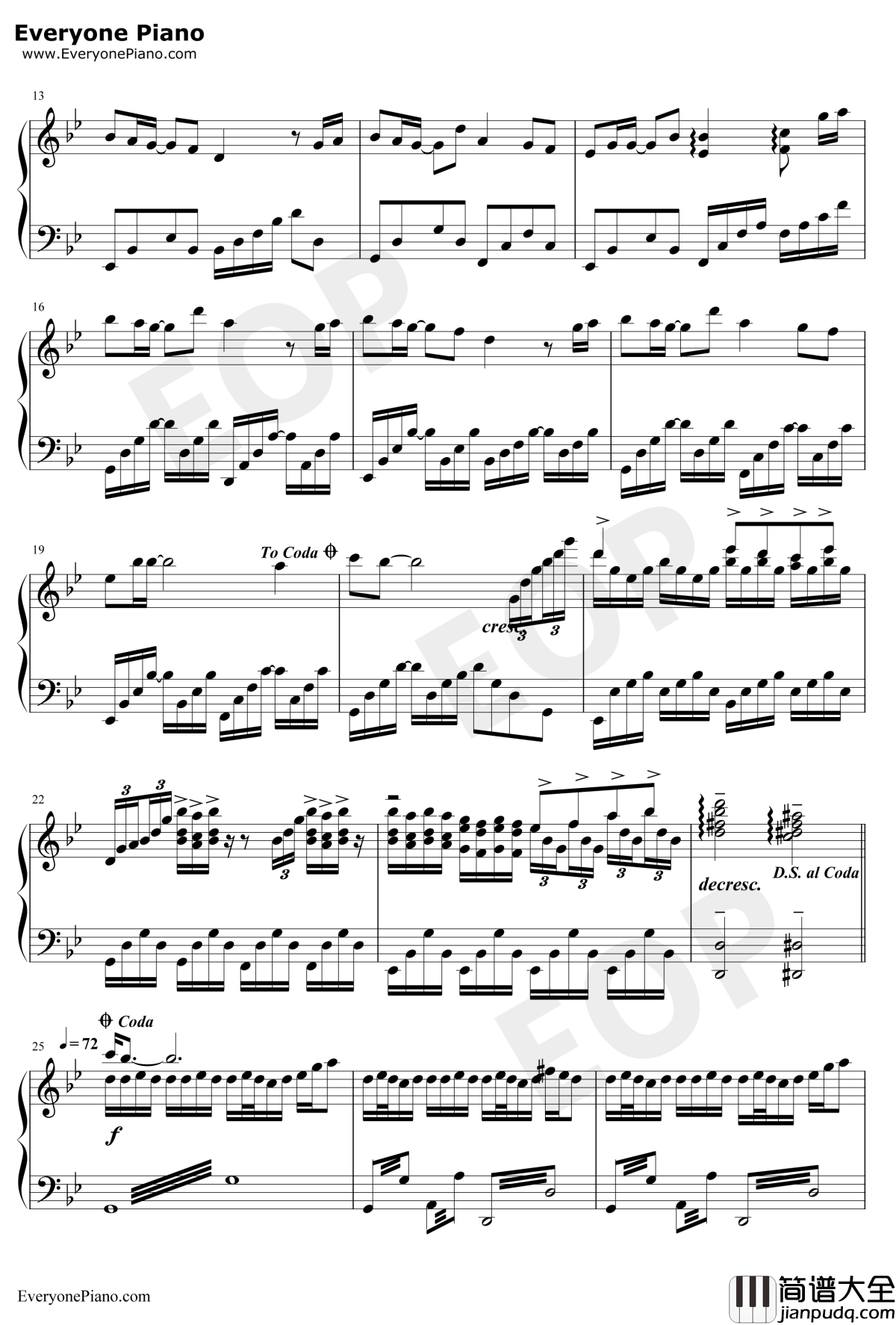 千年之恋钢琴谱_飞儿乐团F.I.R.