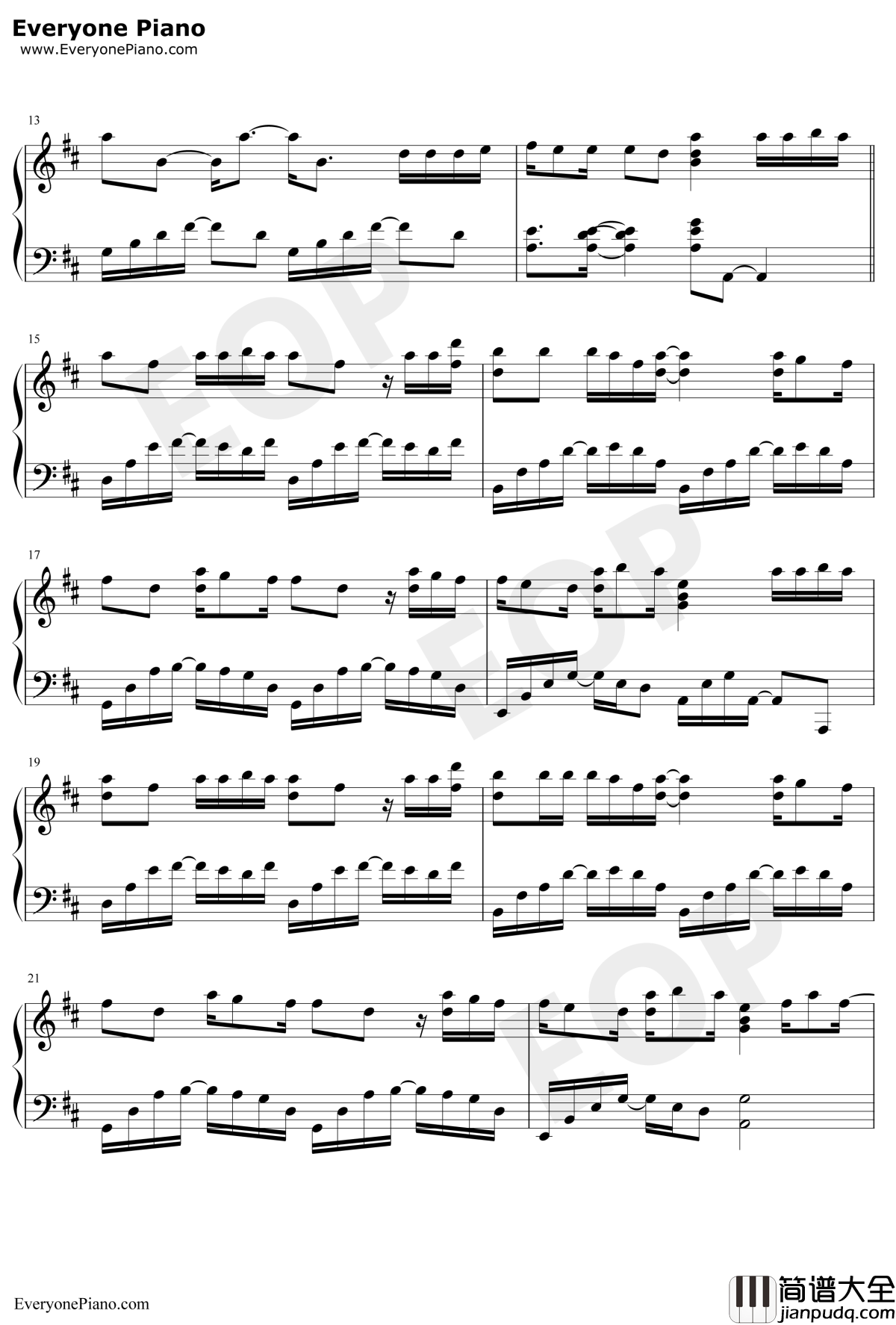 指望钢琴谱_郁可唯_犀利人妻插曲