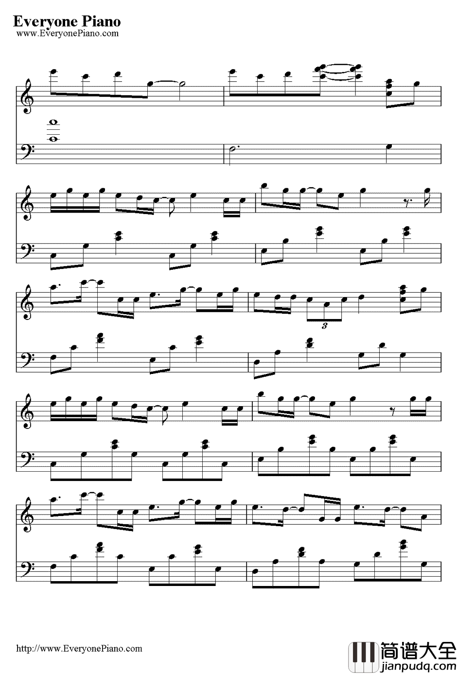 雪人_钢琴谱_范晓萱