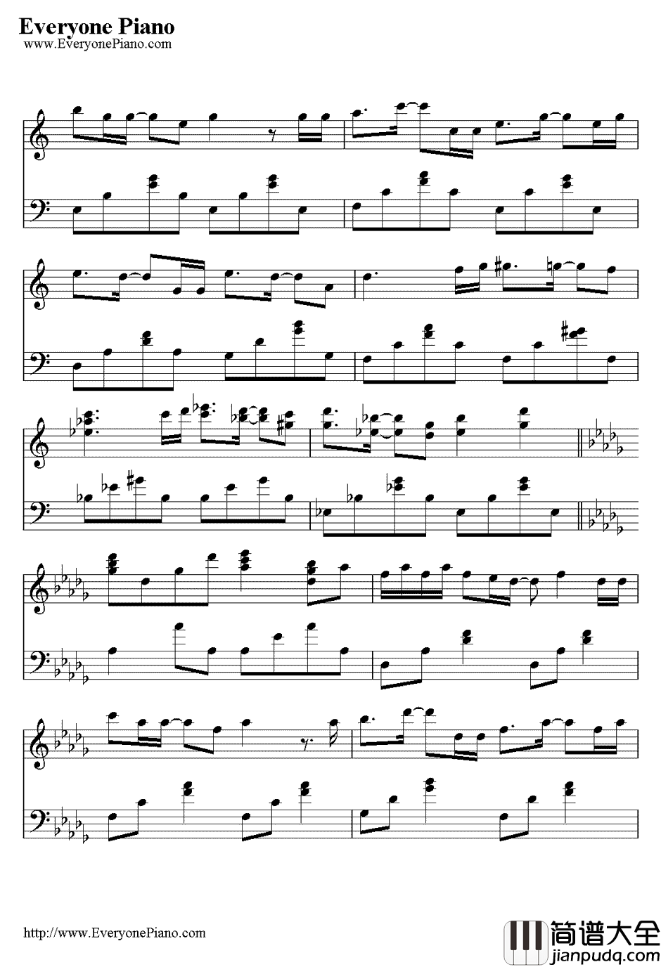 雪人_钢琴谱_范晓萱