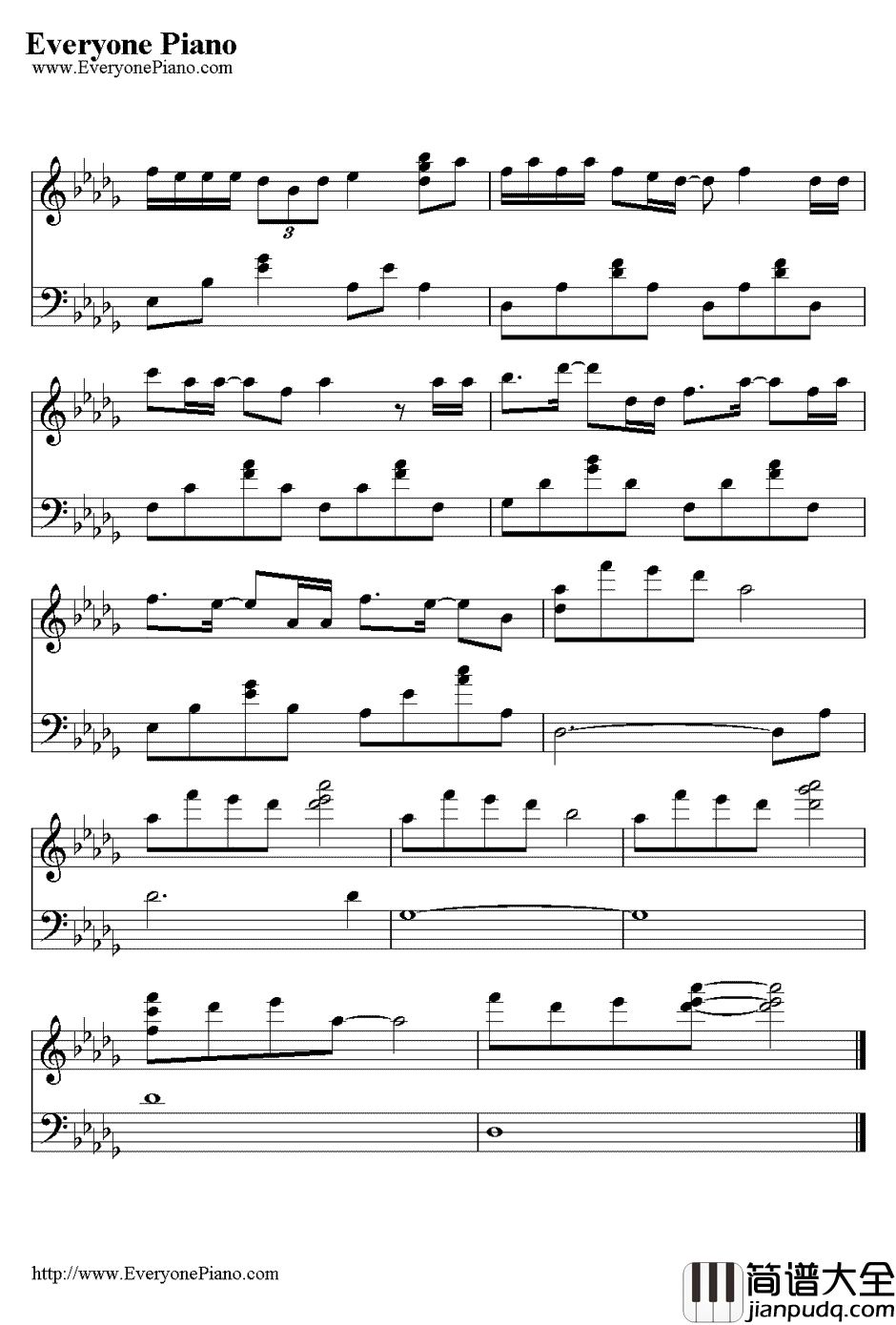 雪人_钢琴谱_范晓萱