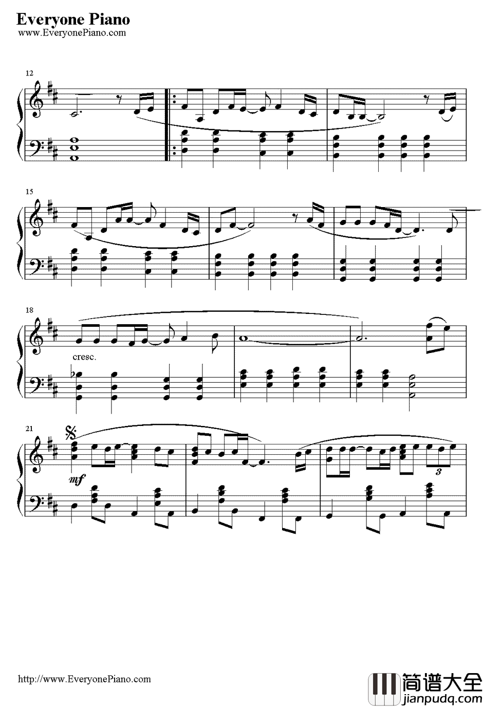 因为爱所以爱钢琴谱_谢霆锋