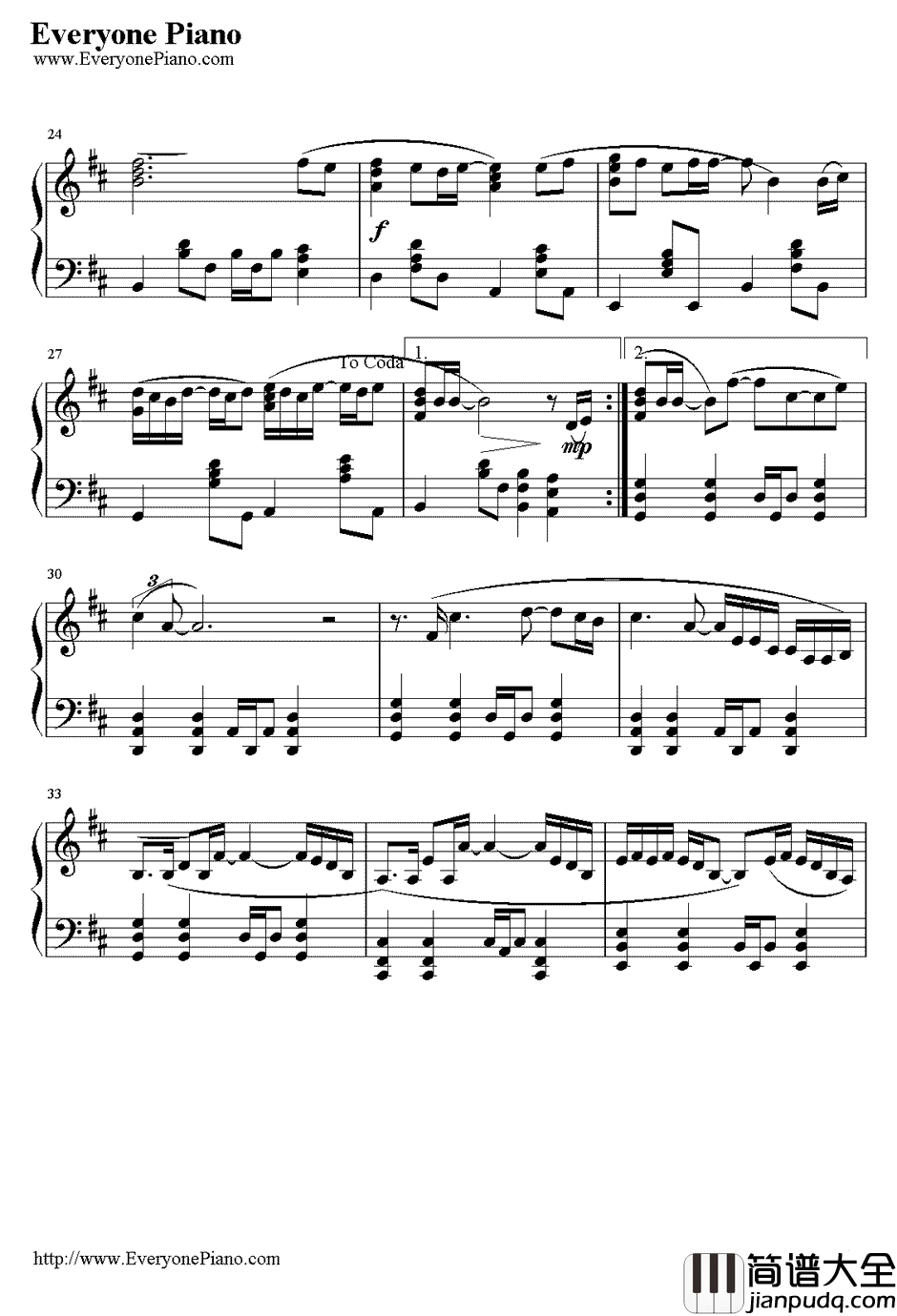 因为爱所以爱钢琴谱_谢霆锋