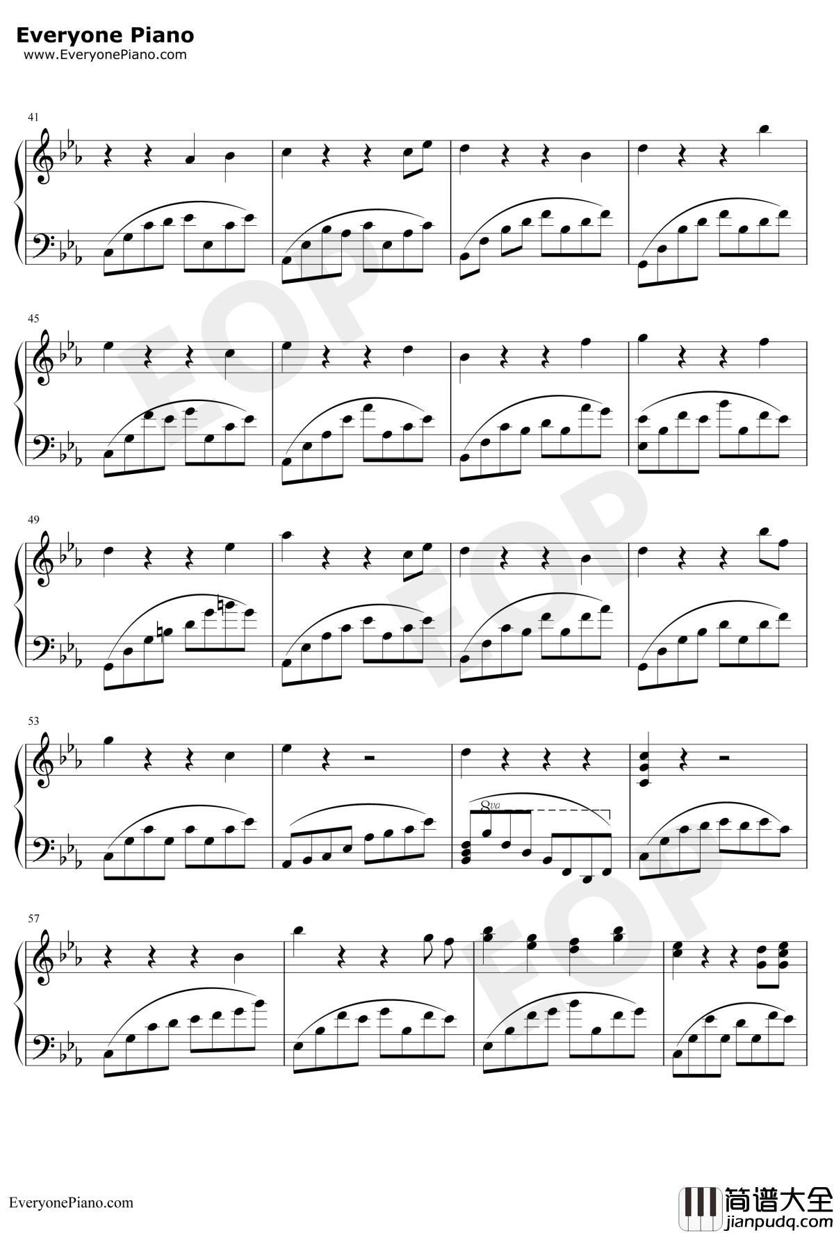 黑白的格调（1）川止于海钢琴谱_桃子_忧伤好听