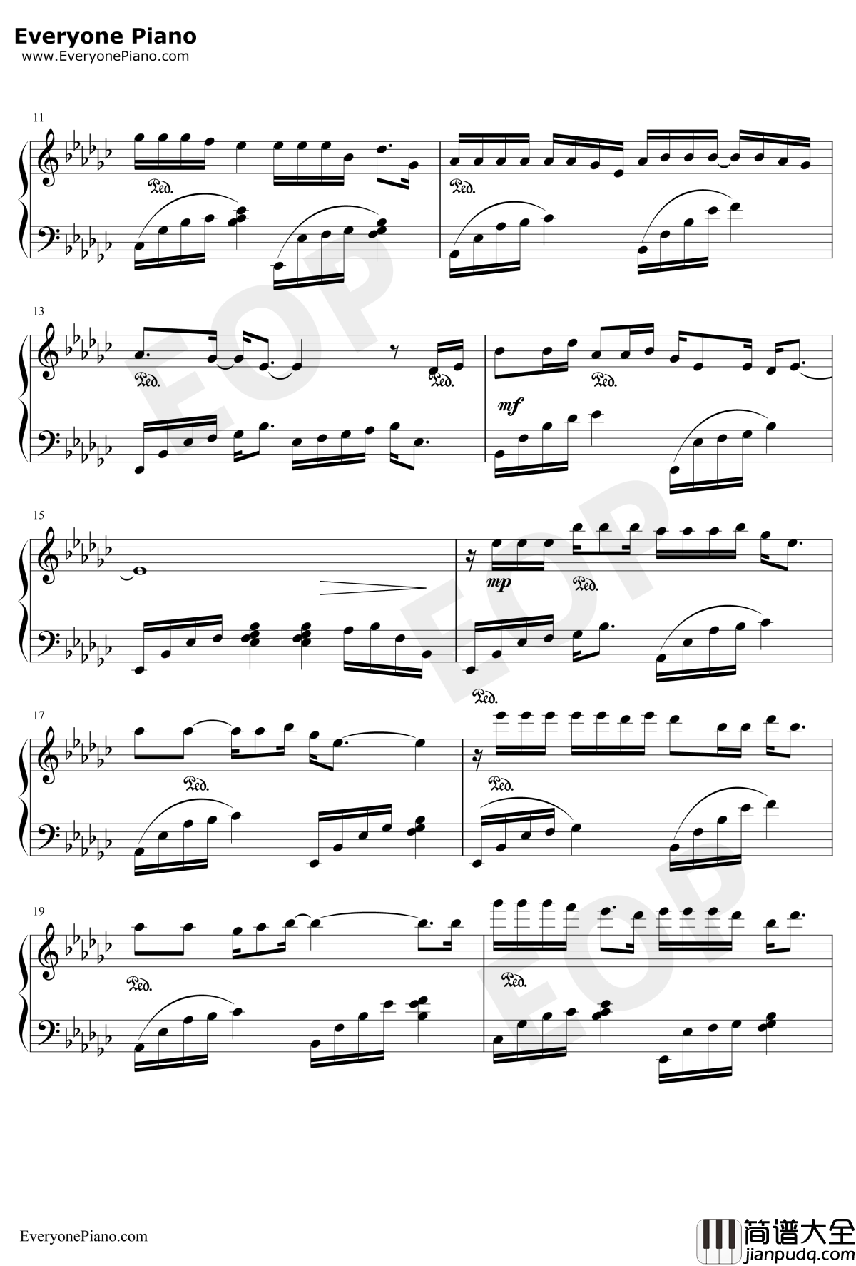 冲动的惩罚钢琴谱_刀郎