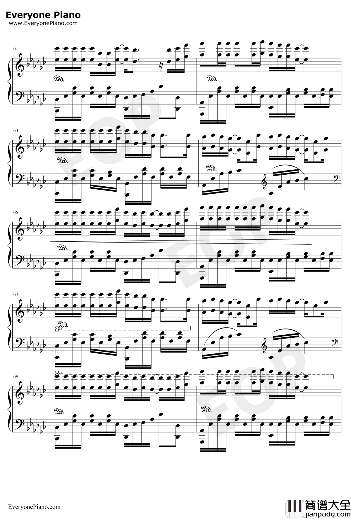 冲动的惩罚钢琴谱_刀郎