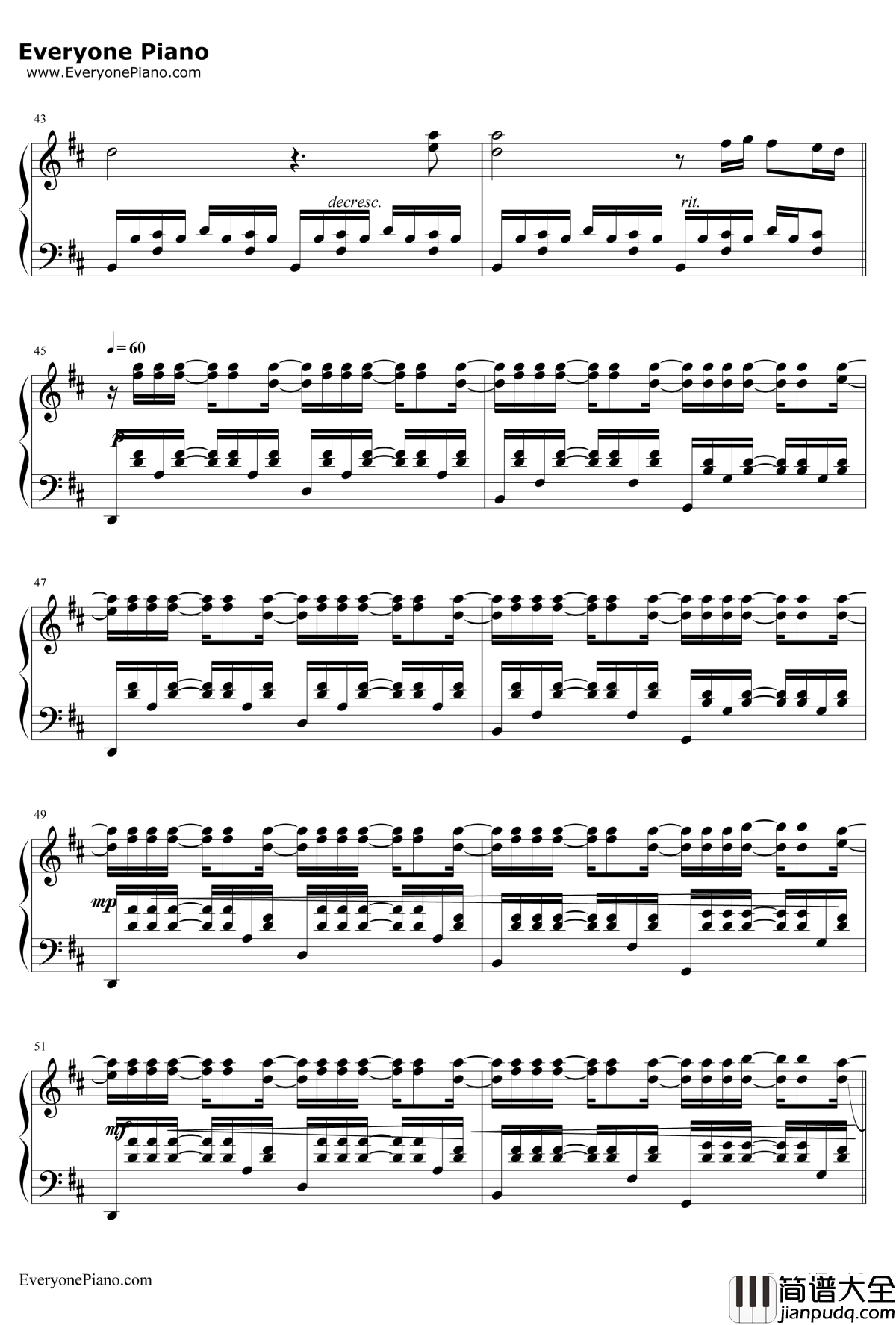 Every_Breath_You_Take钢琴谱_警察合唱团THE_POLICE