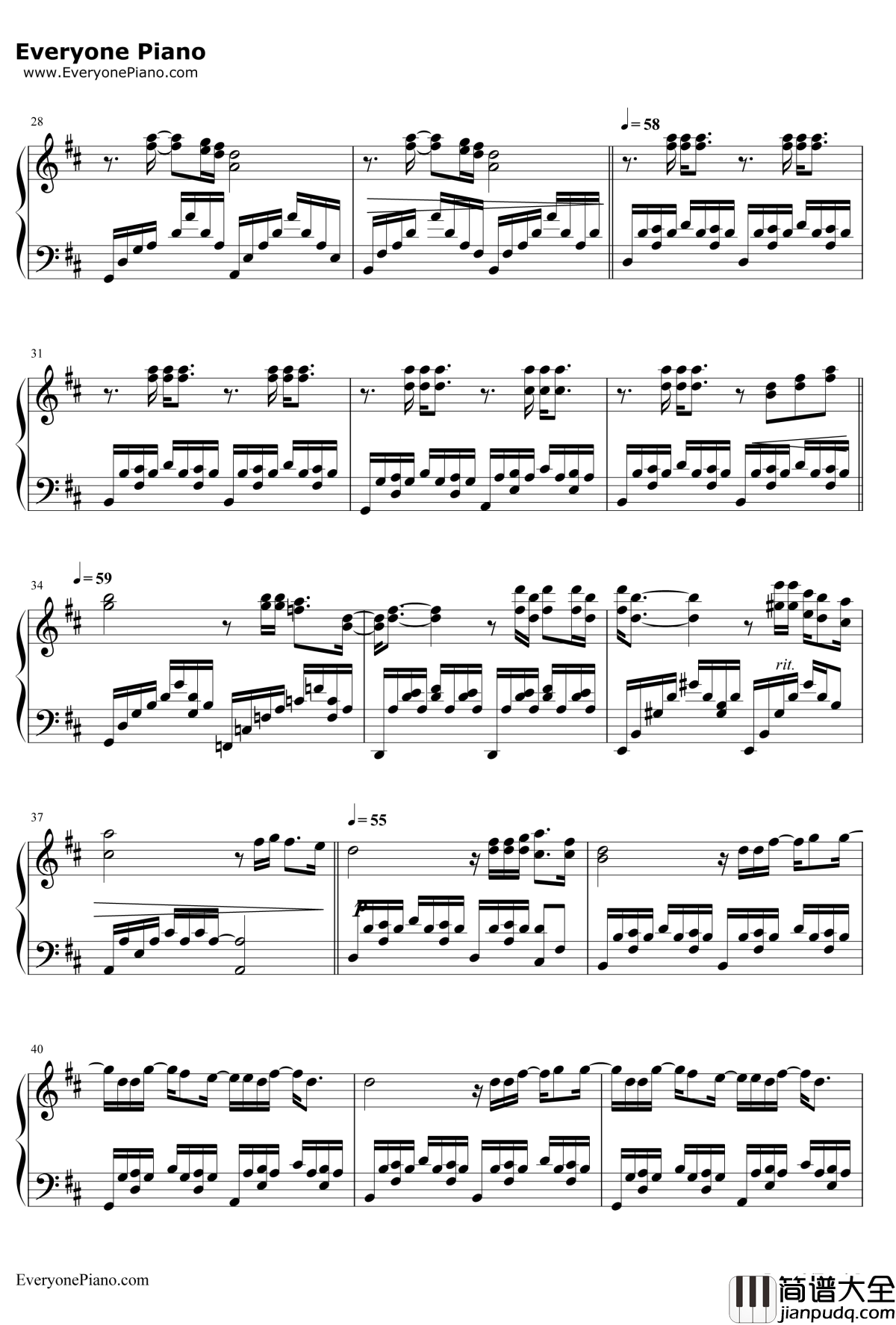 Every_Breath_You_Take钢琴谱_警察合唱团THE_POLICE