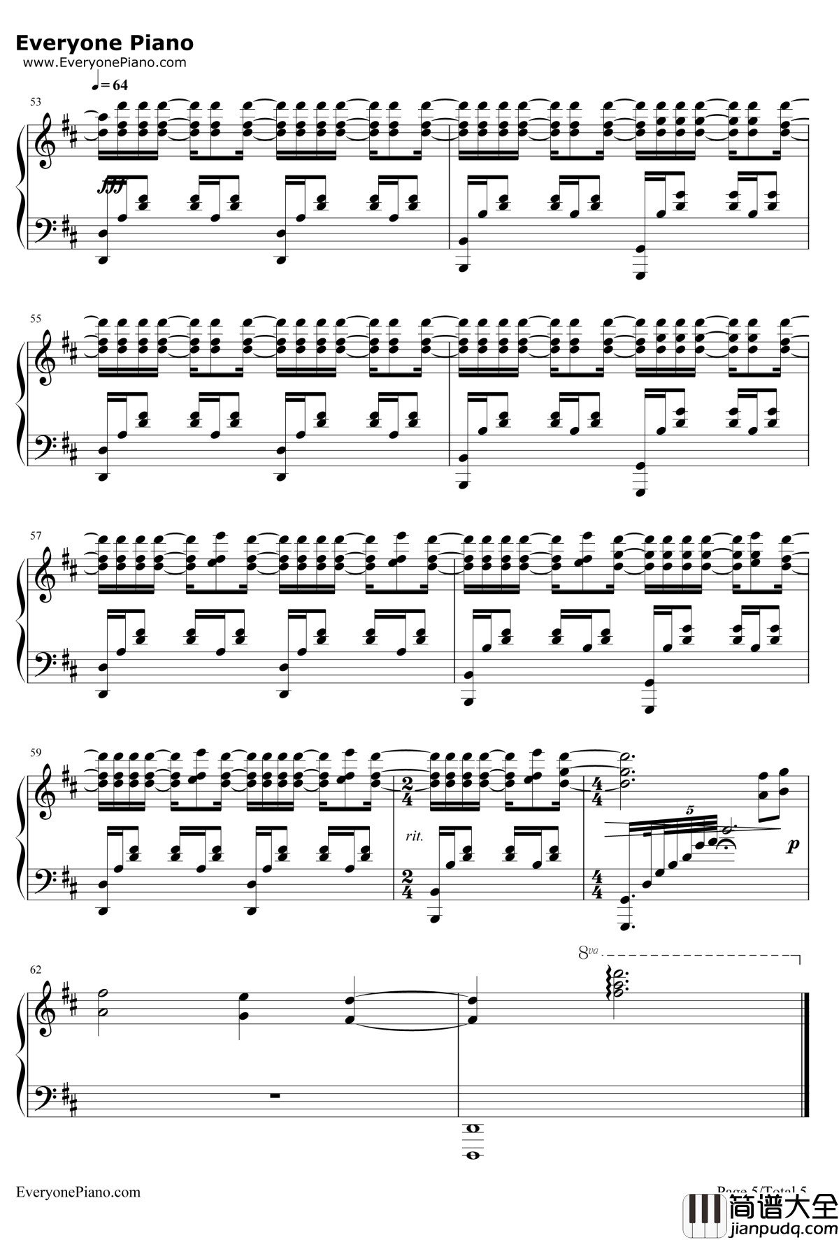 Every_Breath_You_Take钢琴谱_警察合唱团THE_POLICE