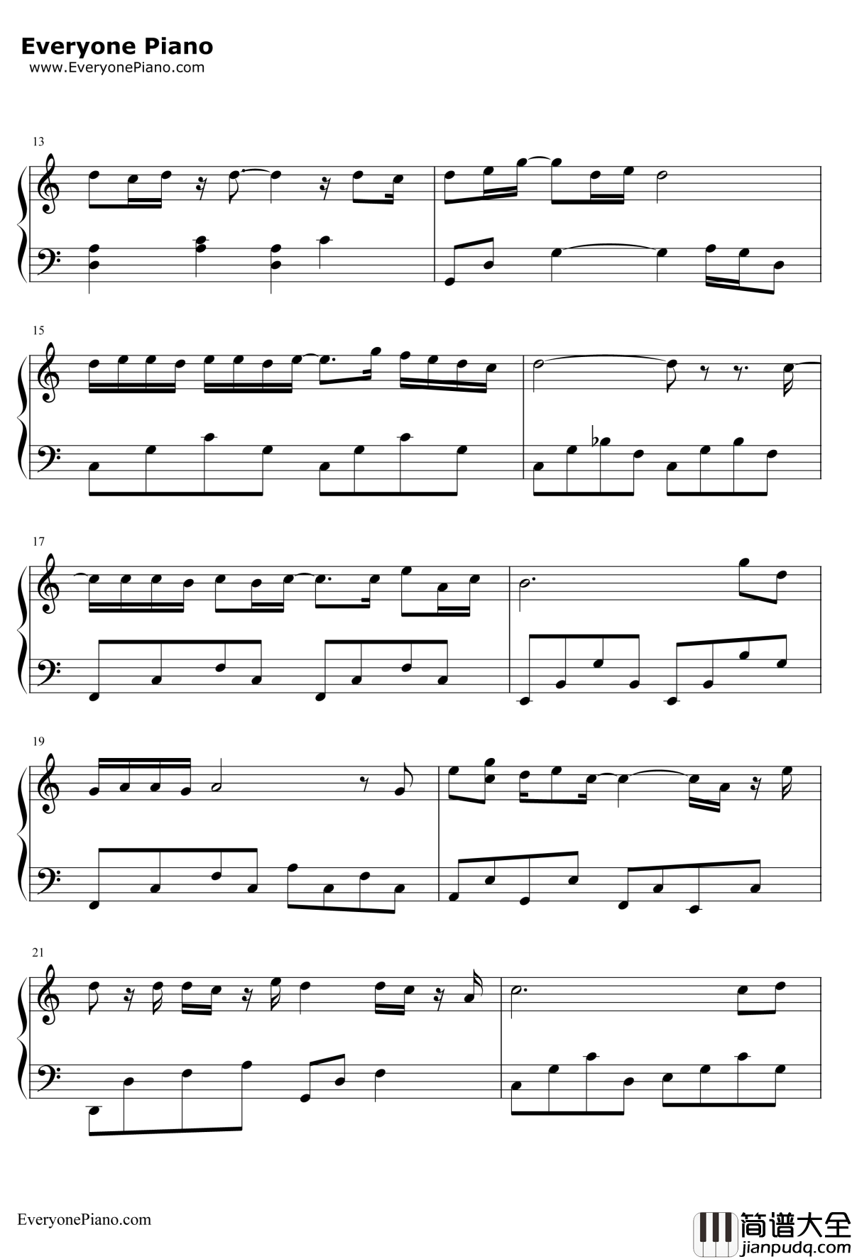 可不可以不勇敢钢琴谱_范玮琪