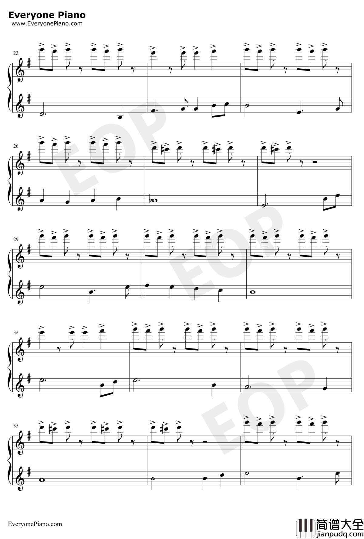 阿法利亚BGM钢琴谱_阿法利亚