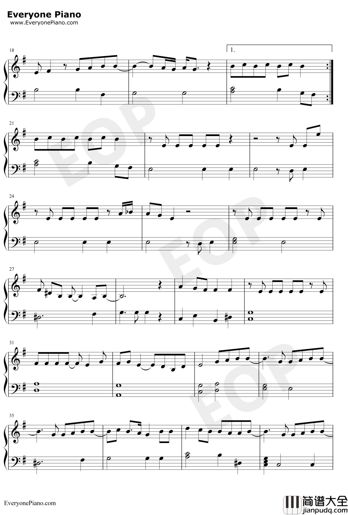 Baby_One_More_Time钢琴谱_布兰妮·斯皮尔斯Britney_Spears