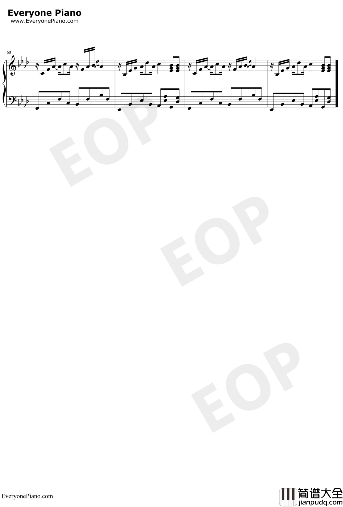 不得不爱钢琴谱_潘玮柏/弦子