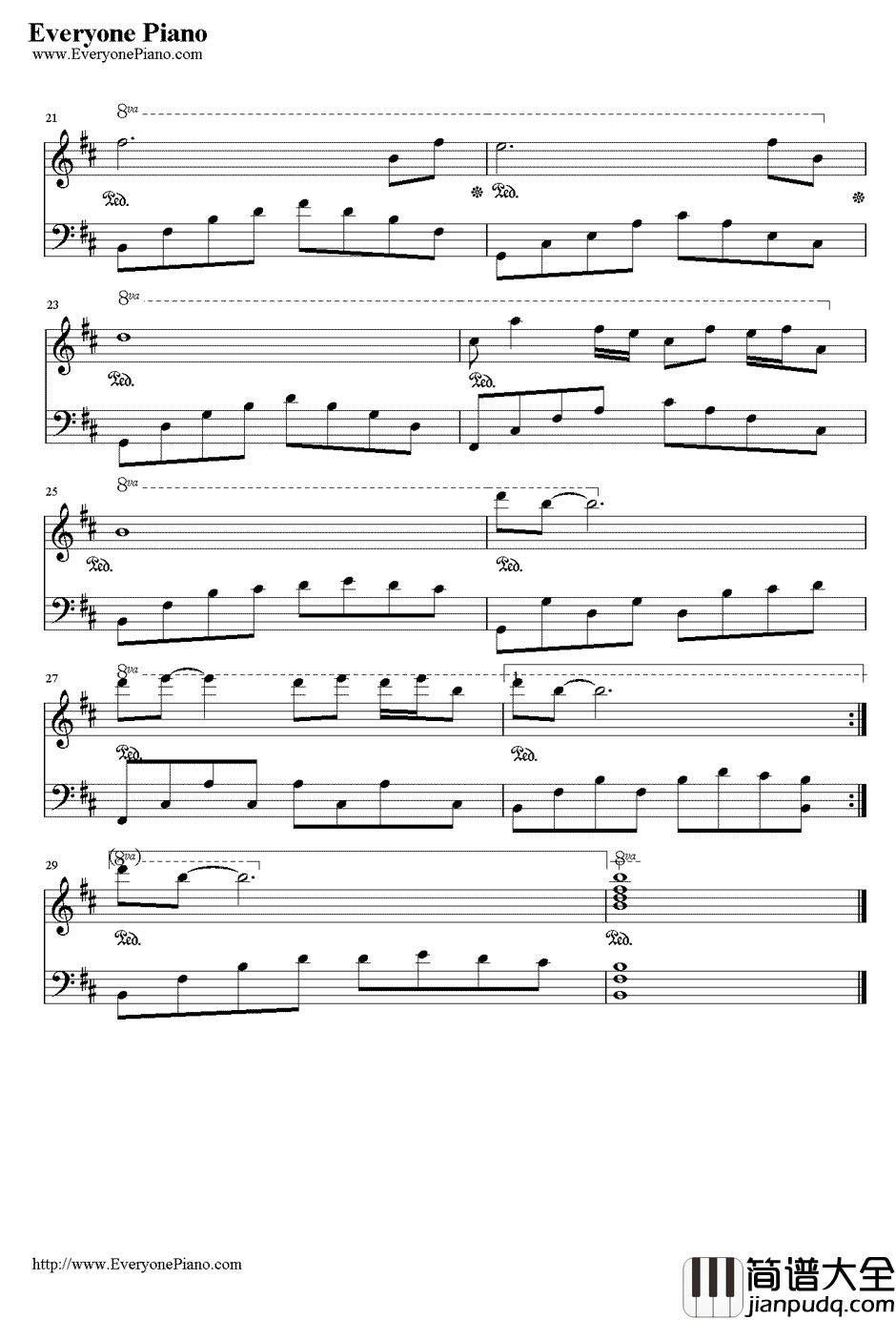 枉凝眉钢琴谱_陈力_红楼梦