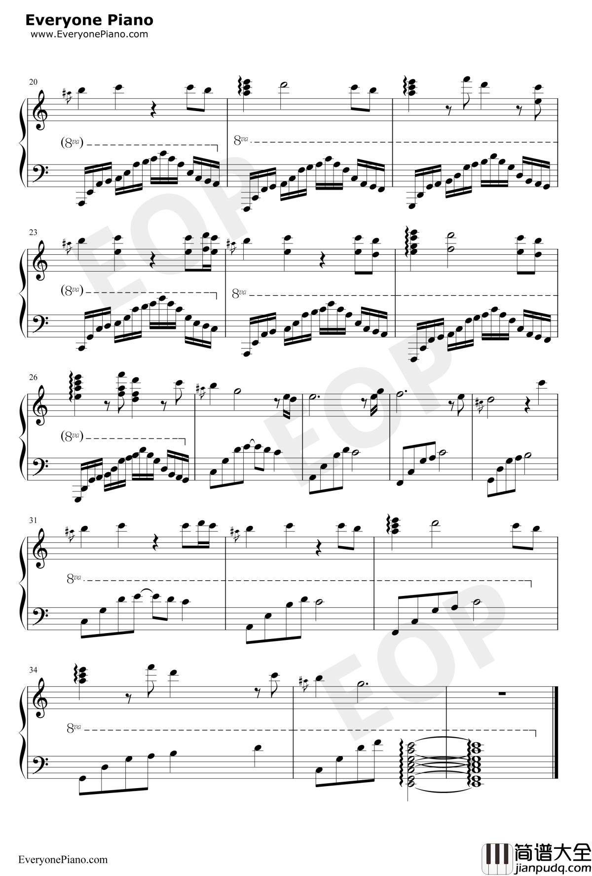 水的记忆1钢琴谱_张其萍