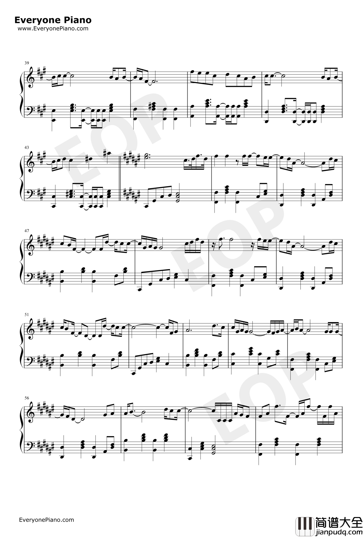 Better_Man钢琴谱_罗比•威廉姆斯Robbie_Williams/林忆莲