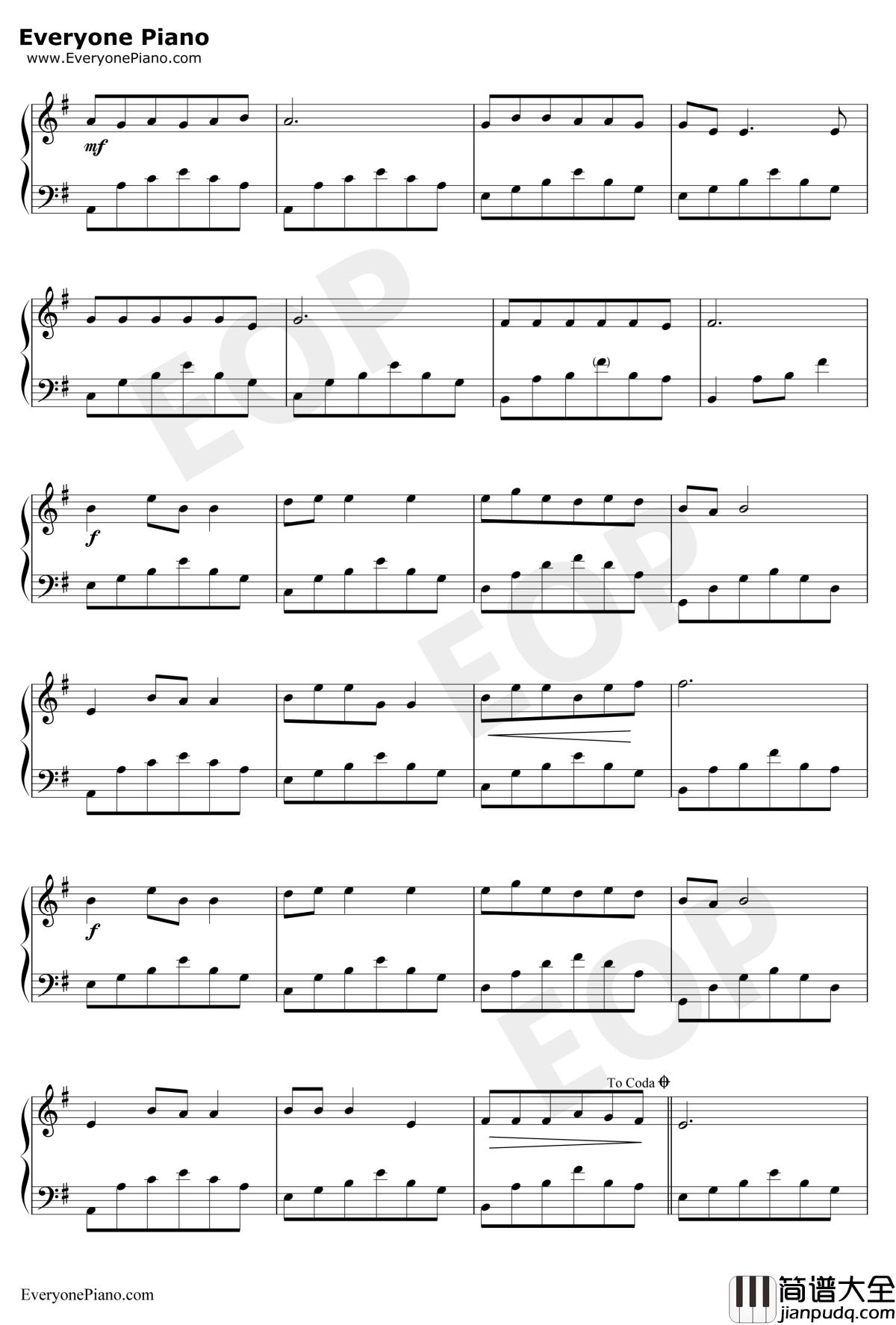 丁香花钢琴谱_唐磊