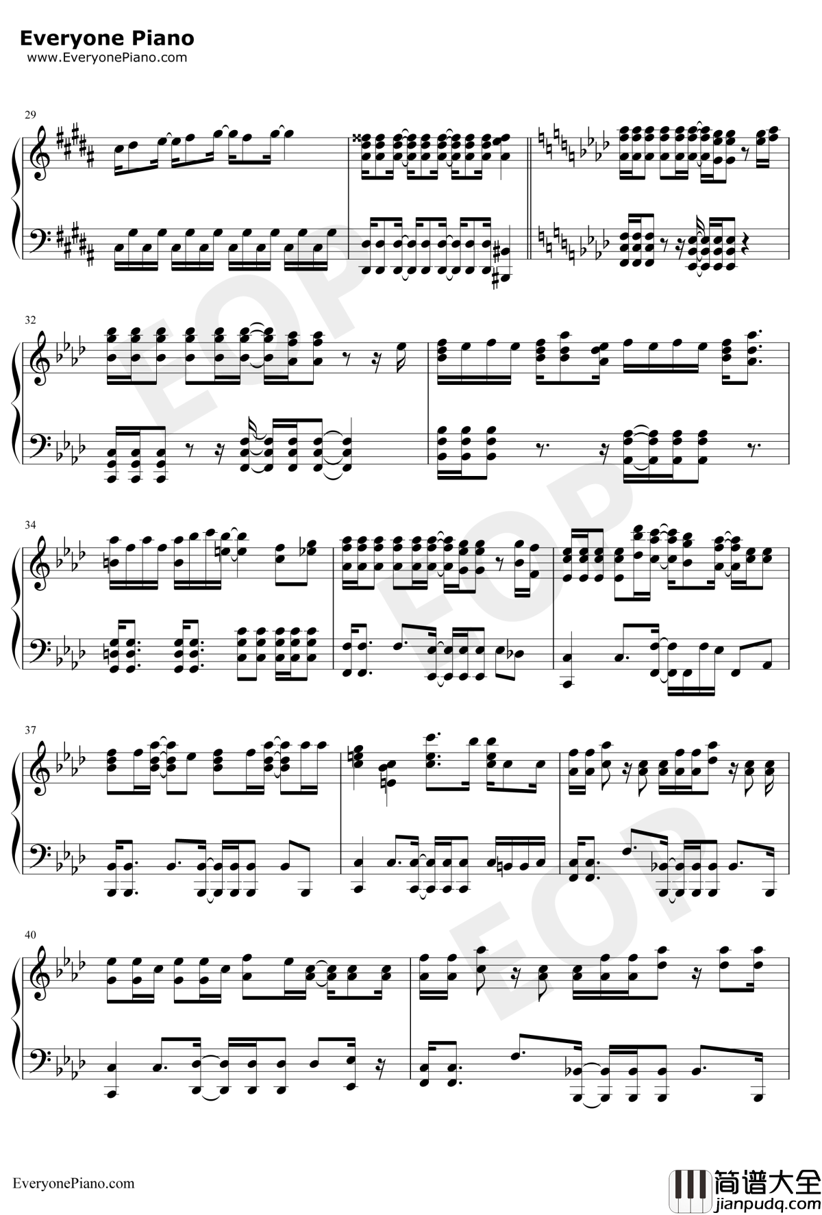 Beginner钢琴谱_AKB48