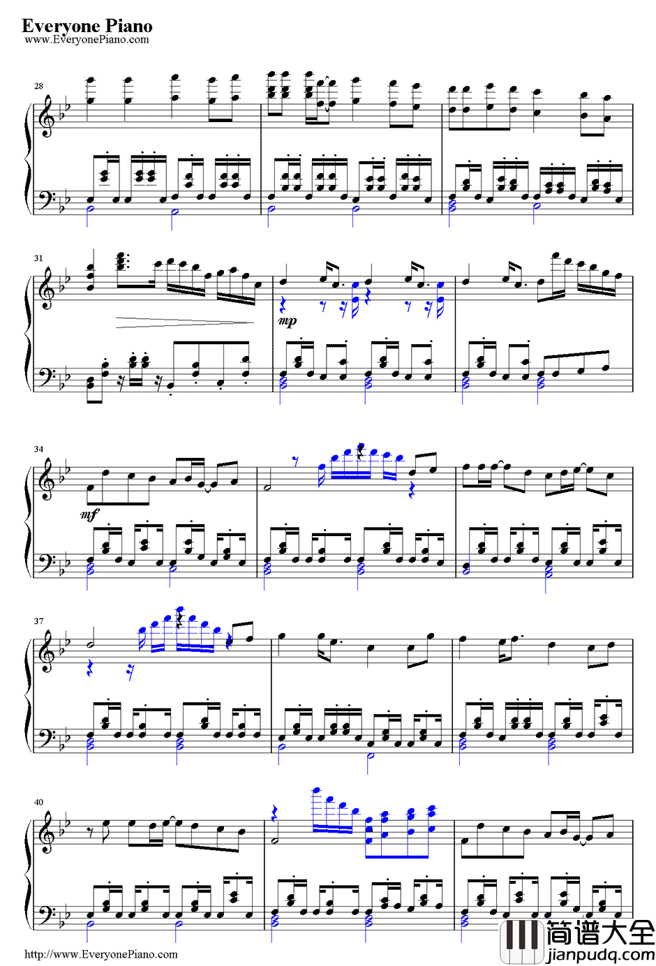 top_of_the_world钢琴谱_卡伦卡朋特_世界之巅