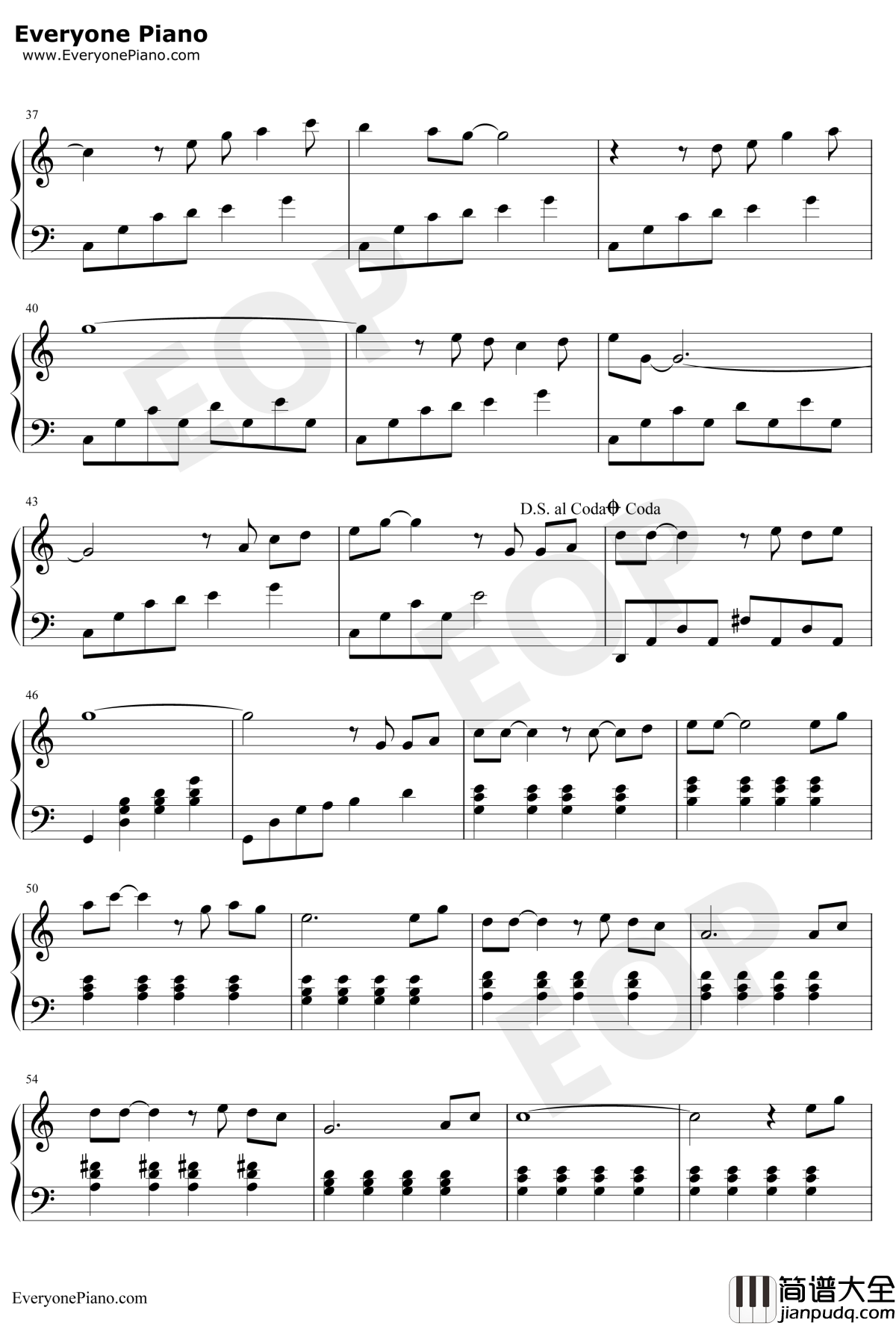 把悲伤留给自己钢琴谱_陈升