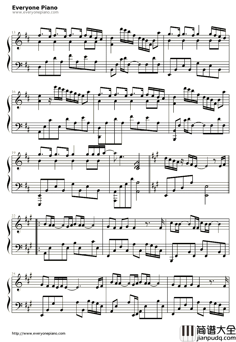 风吹麦浪钢琴谱_李健/孙俪_2013央视春晚