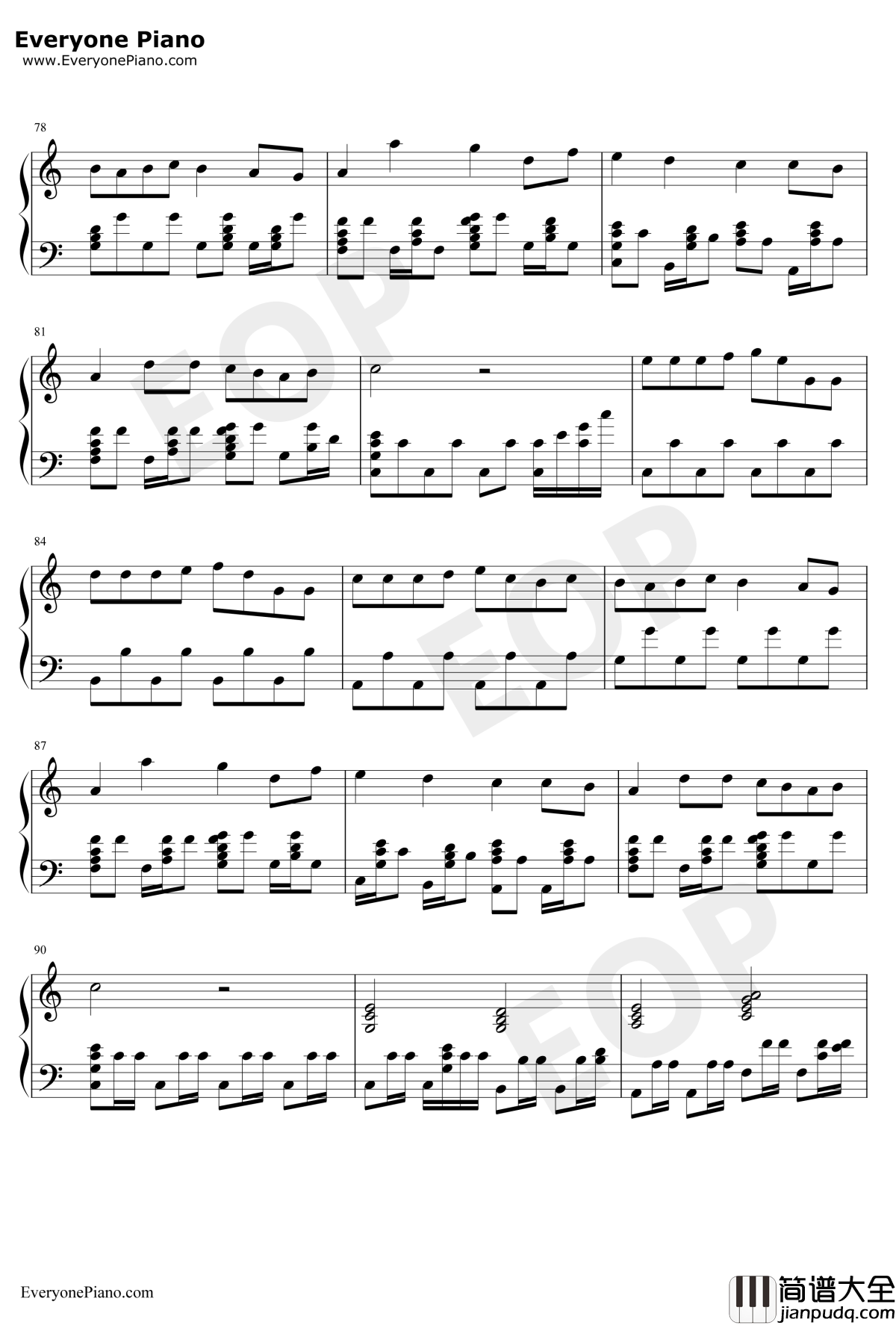 红日钢琴谱_李克勤