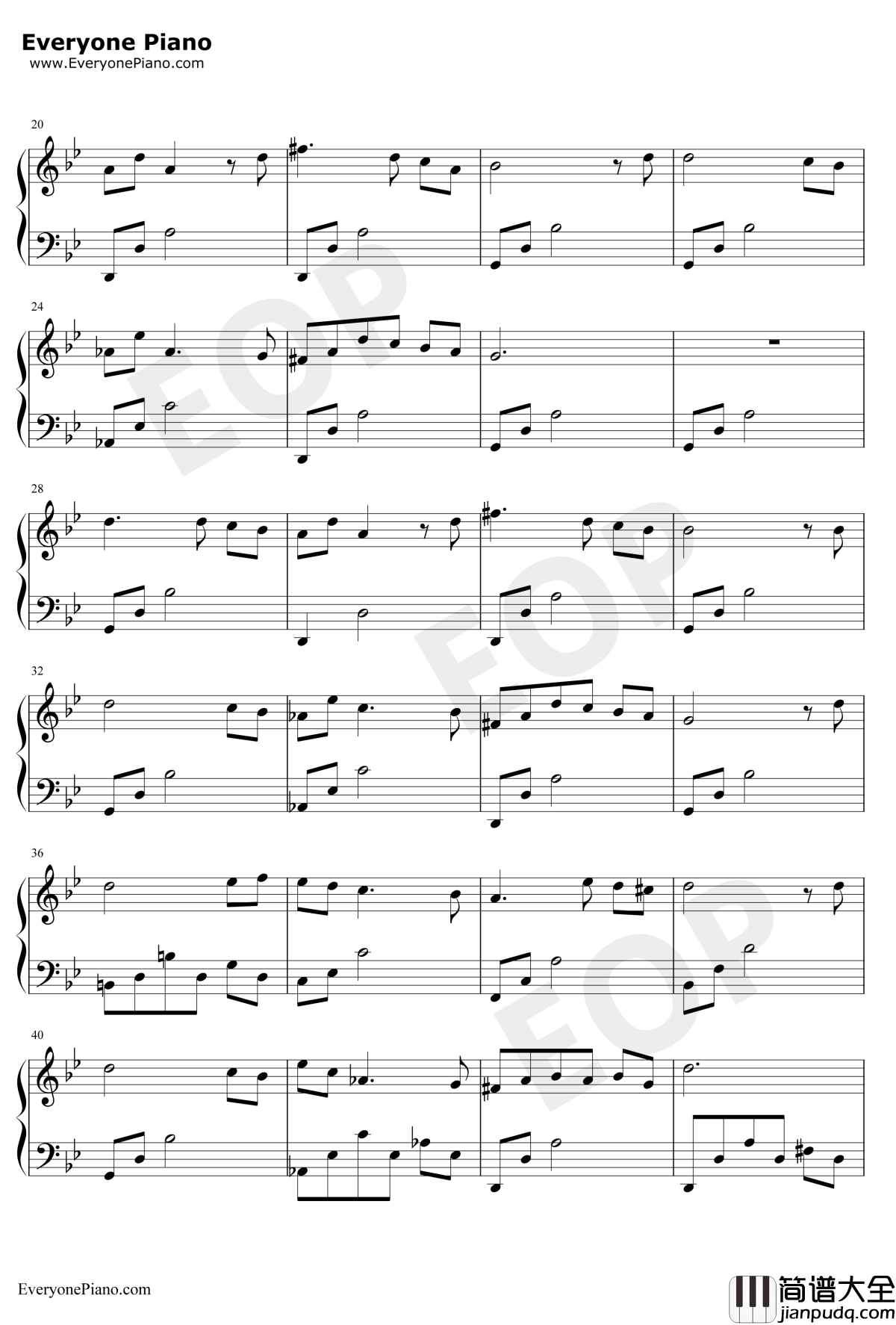 Sparks钢琴谱_未知_蓝色生死恋之冬季恋歌