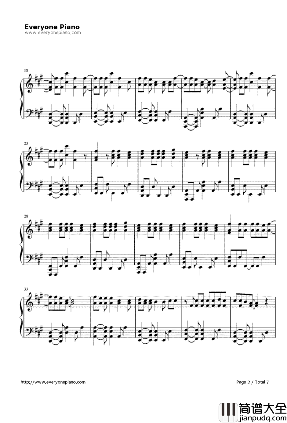 Numb摇滚版钢琴谱_林肯公园