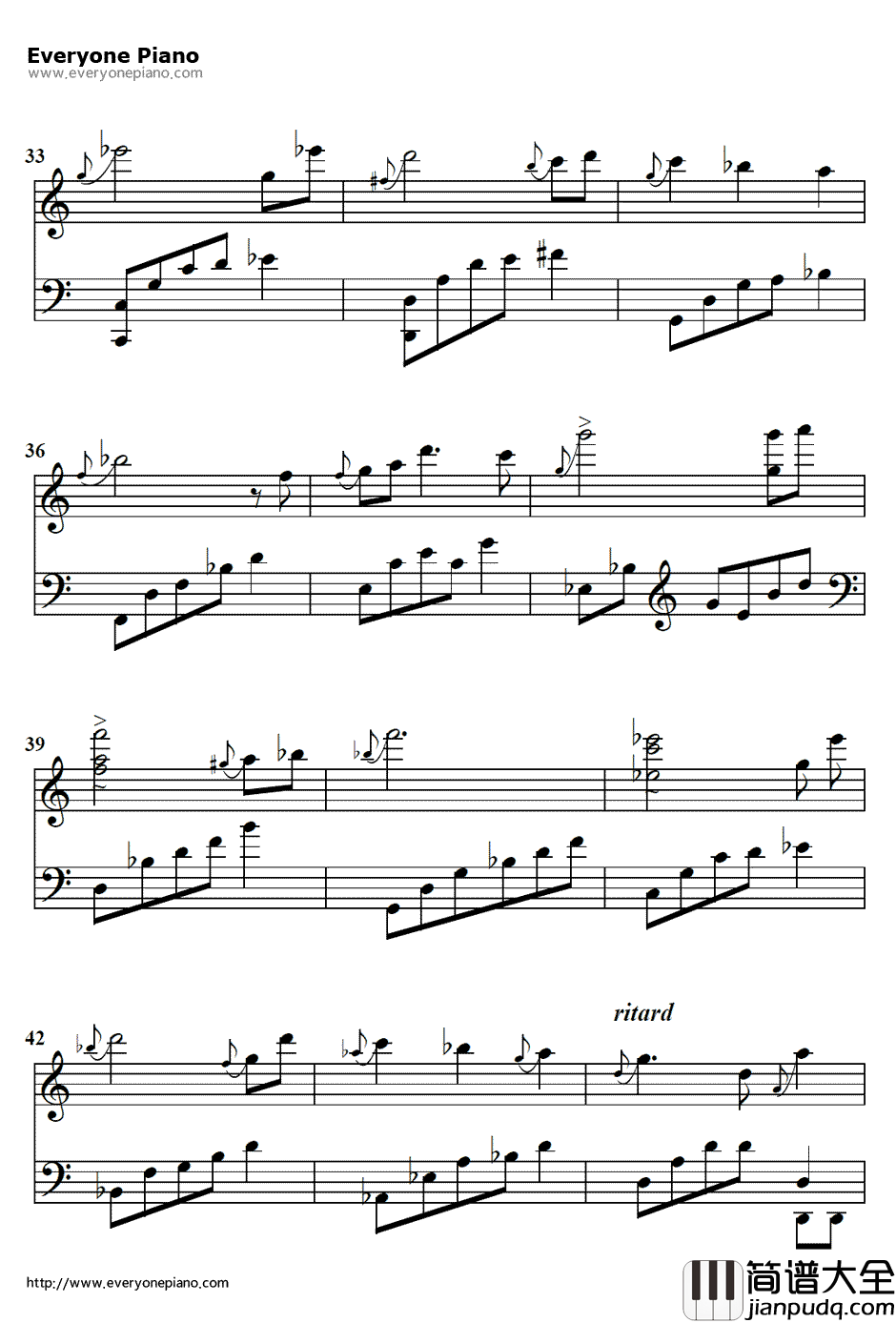 Mabinogi:Heroes主题曲钢琴谱