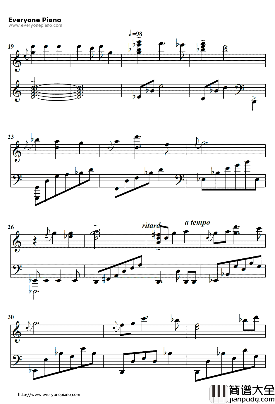 Mabinogi:Heroes主题曲钢琴谱