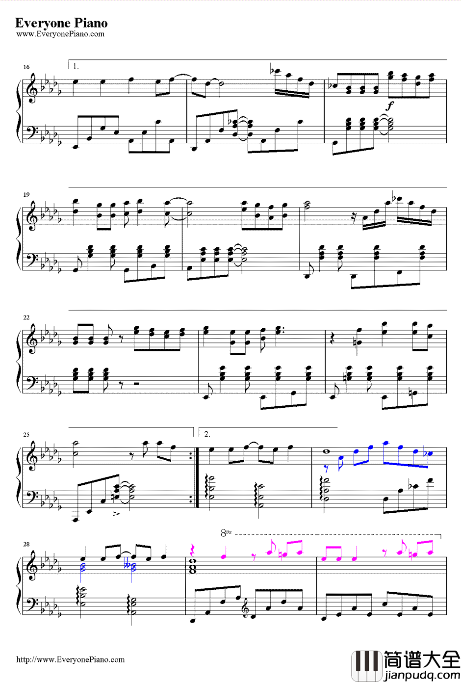 月光钢琴谱_王心凌