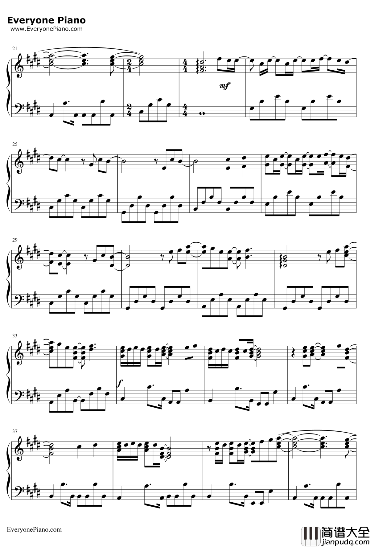 No_Promises钢琴谱_Shayne_Ward/Bryan_Rice