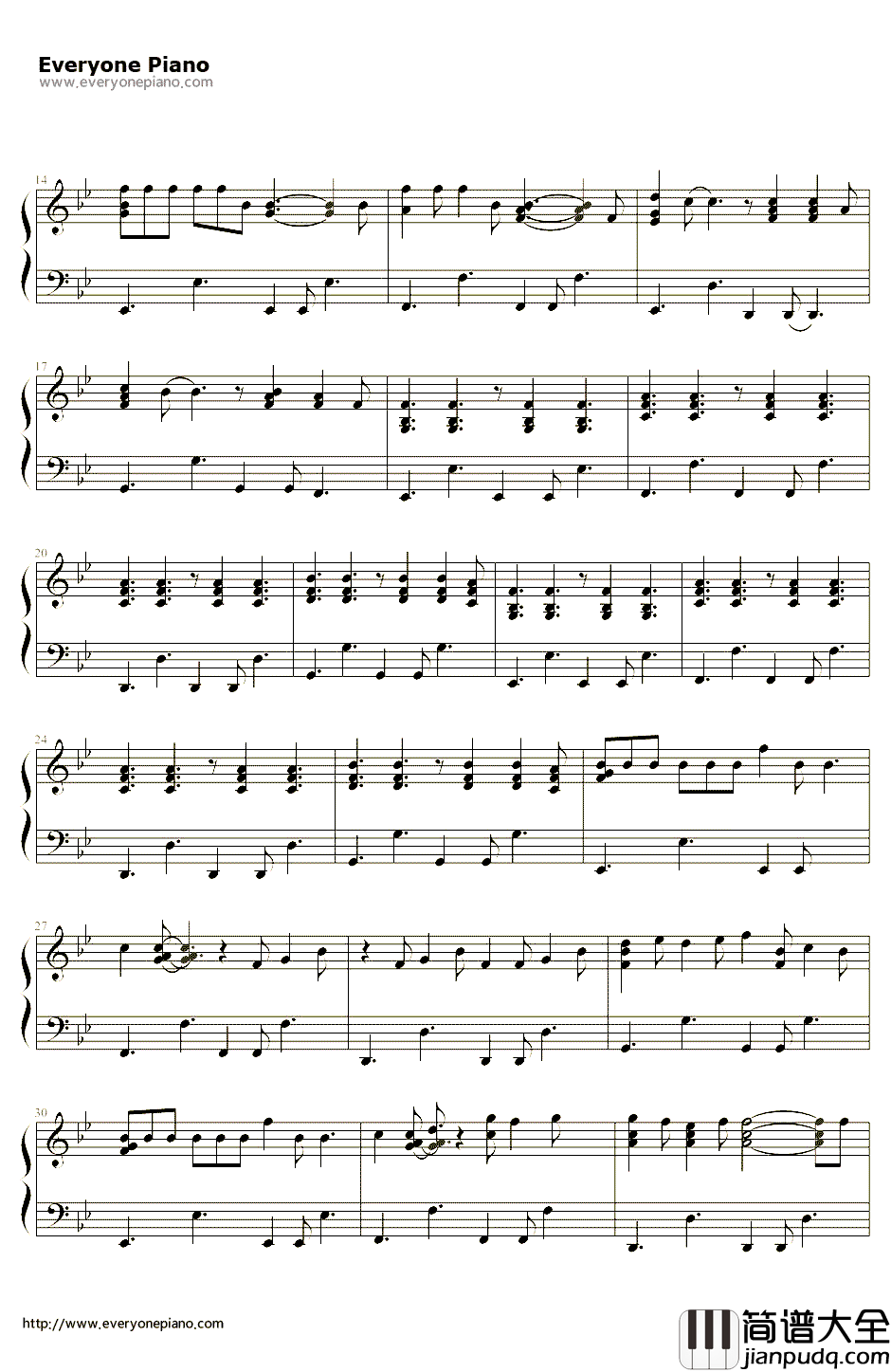 关掉电视钢琴谱_Leessang