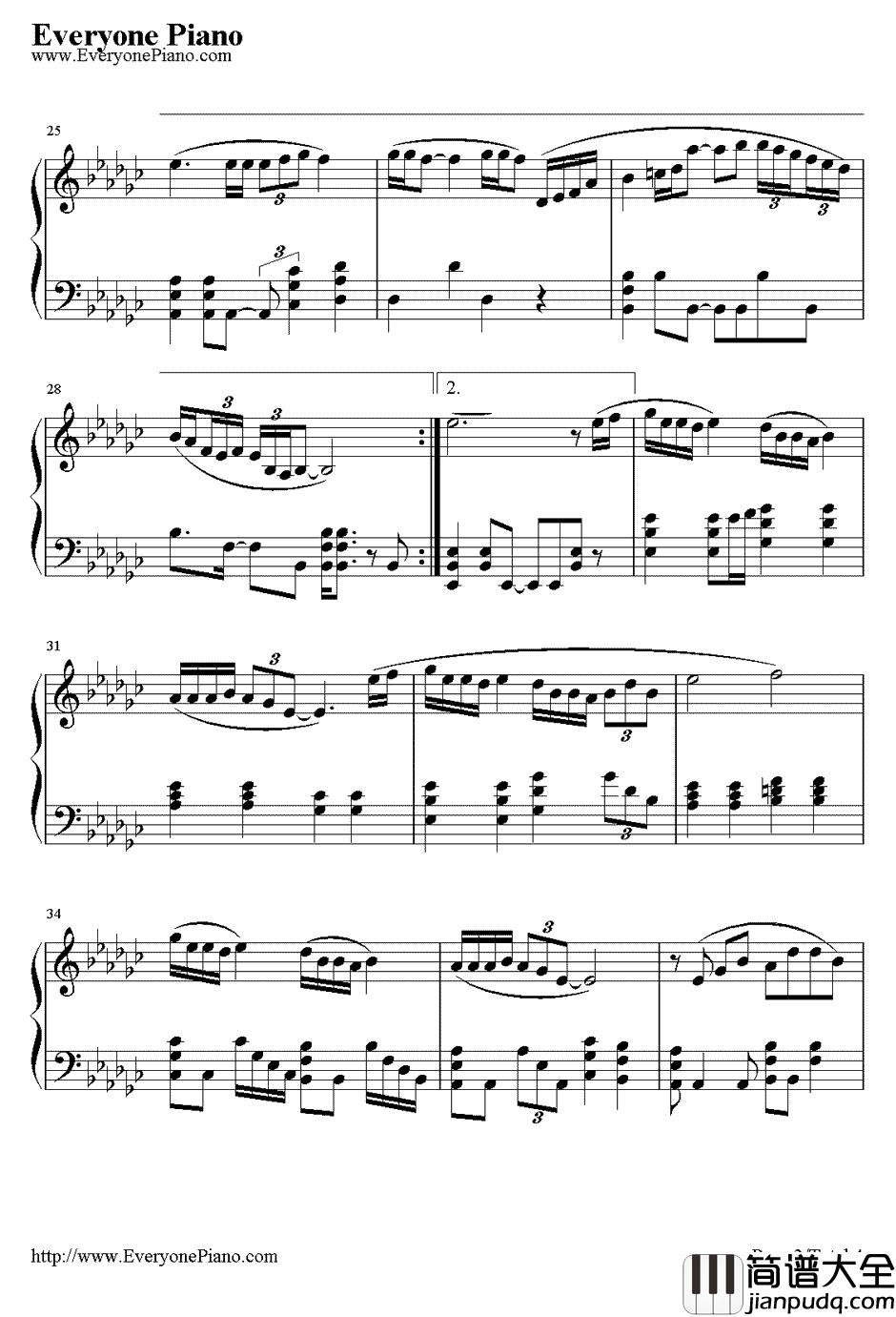 谢谢你的爱1999钢琴谱_谢霆锋